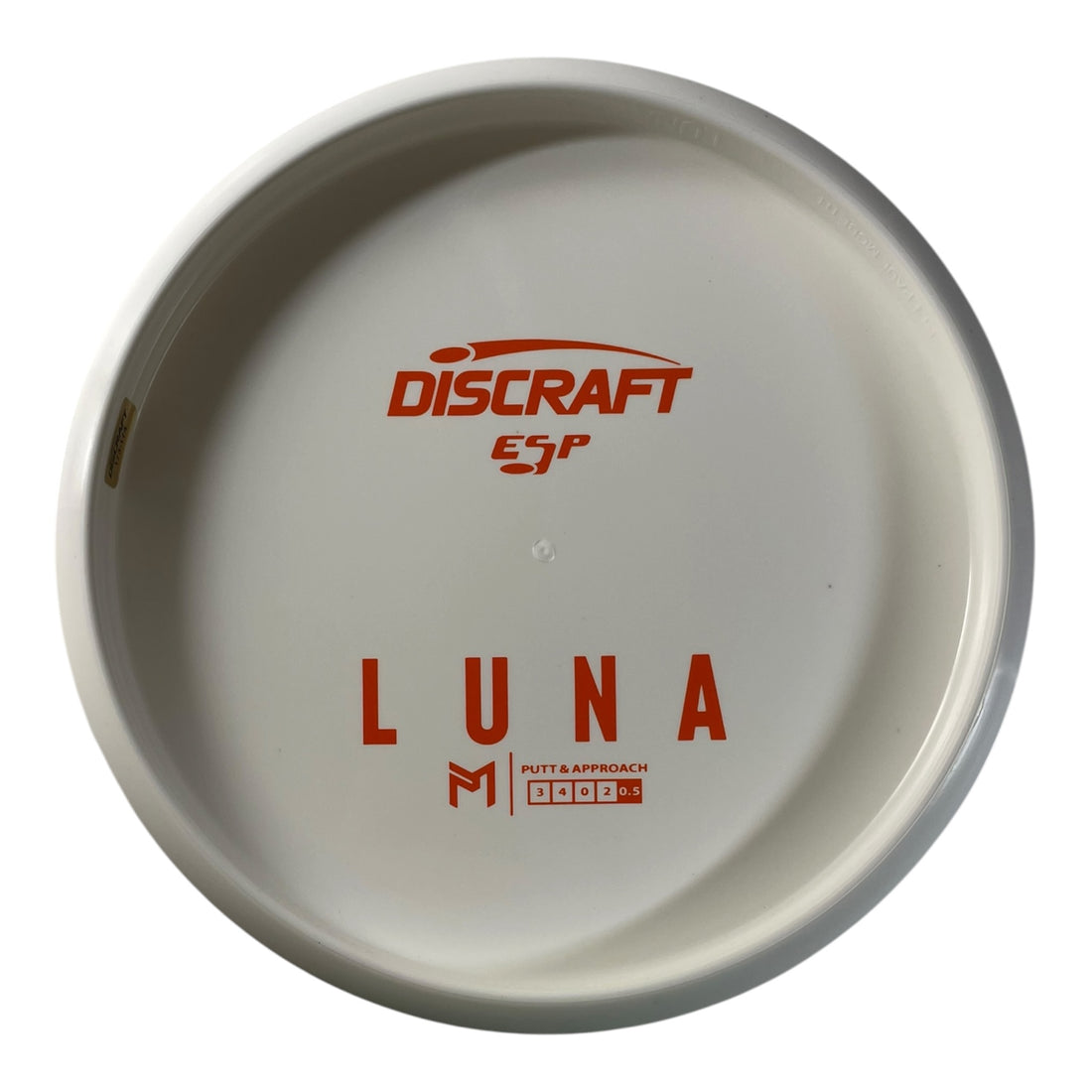Discraft Luna | ESP | White/Orange 174g (Paul McBeth Bottom Stamp) Disc Golf
