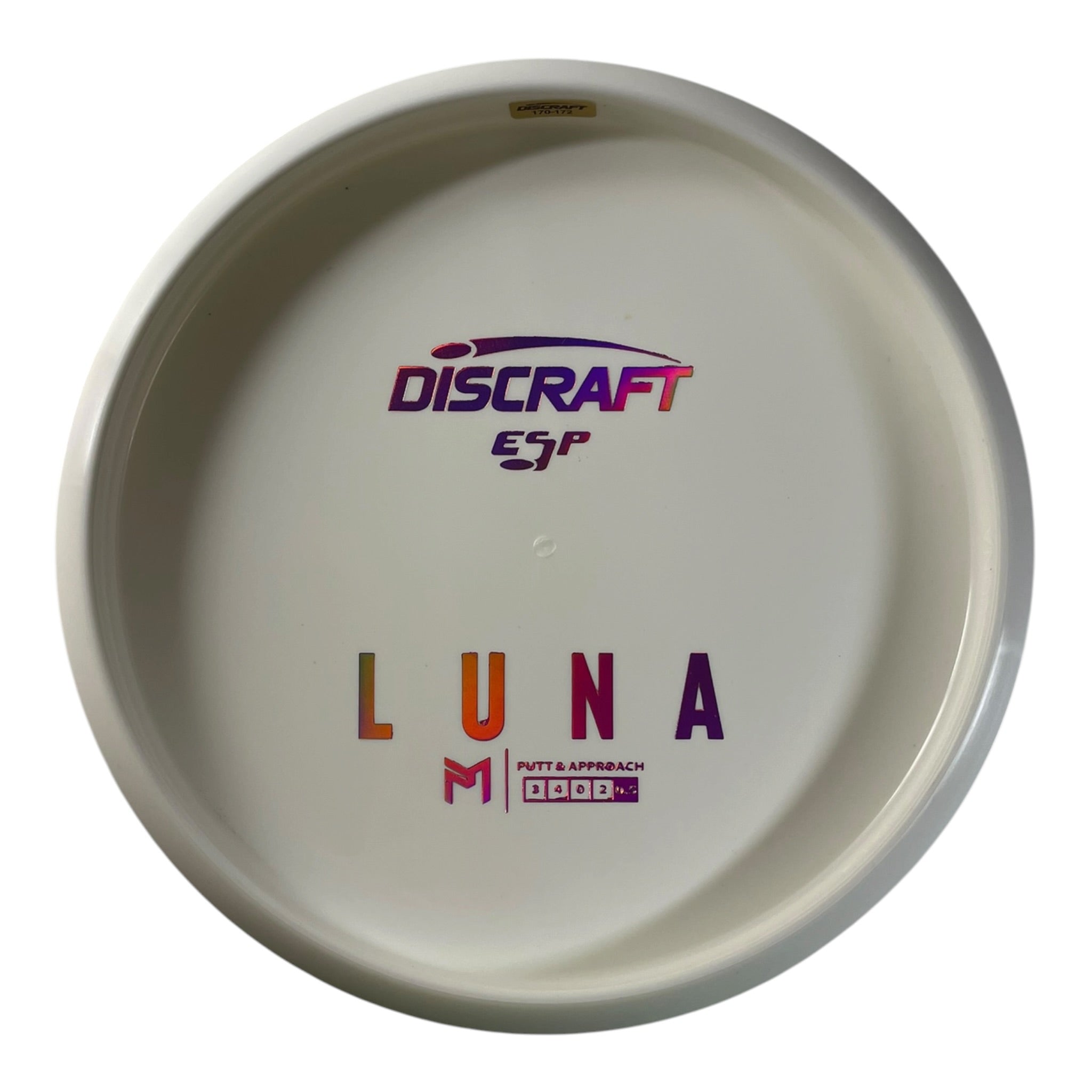 Discraft Luna | ESP | White/Pink Holo 172g (Paul McBeth Bottom Stamp) Disc Golf