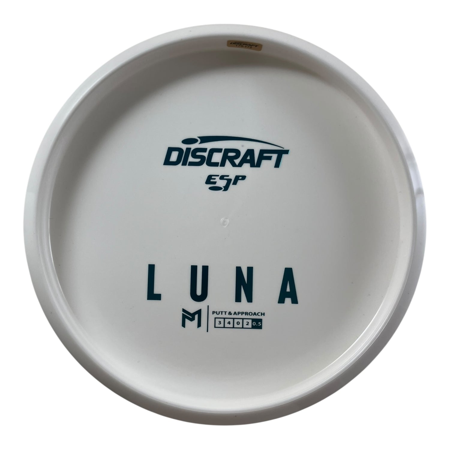 Discraft Luna | ESP | White/Teal 172g (Paul McBeth Bottom Stamp) Disc Golf