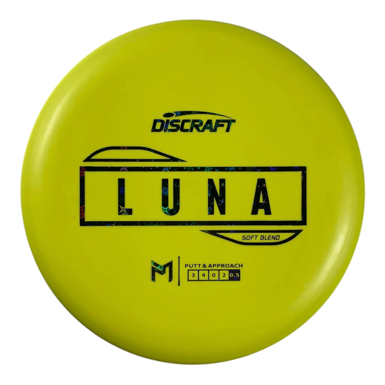 Discraft Luna | Putter Line Soft | Yellow/Black Stars 167g (Paul McBeth) Disc Golf