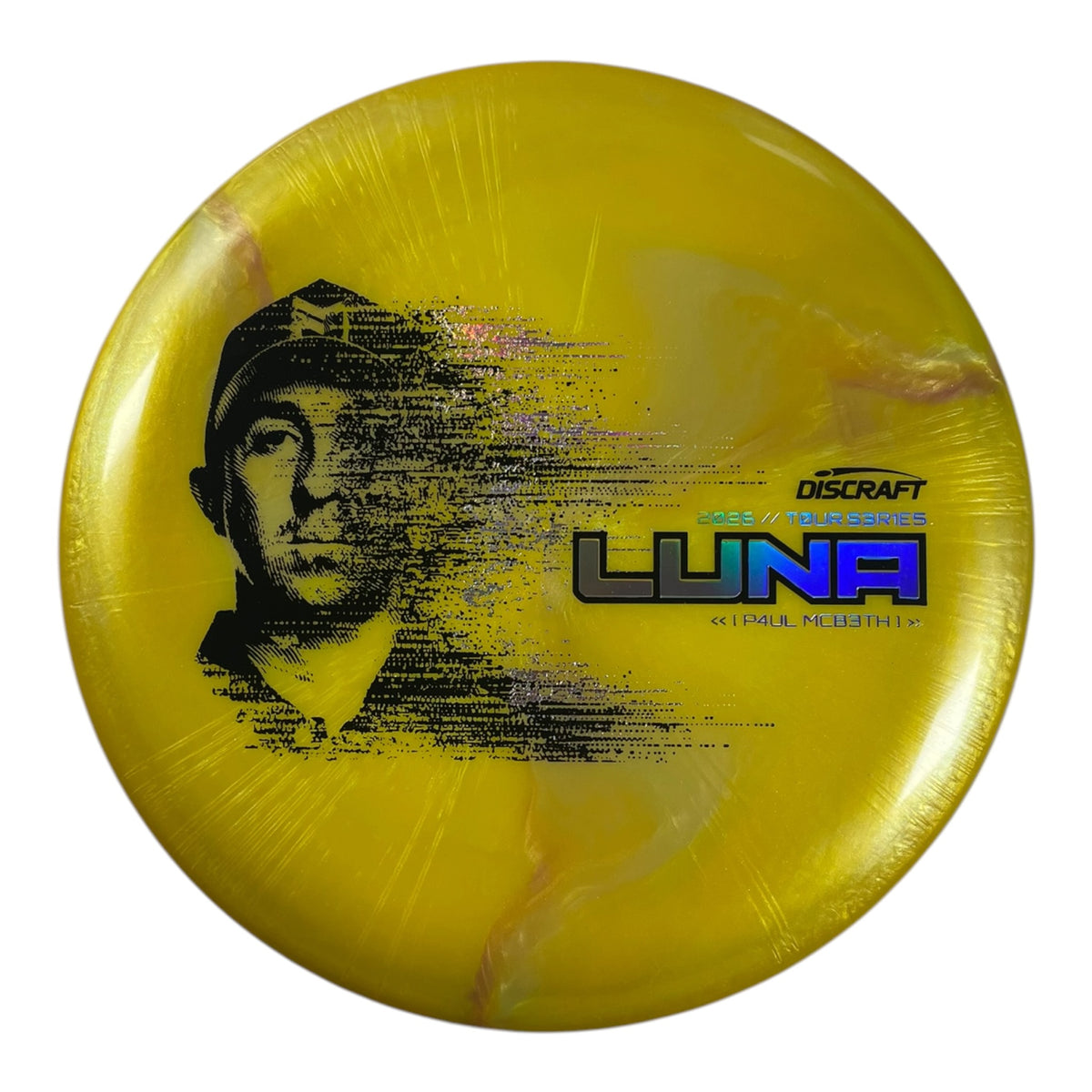 Discraft Luna | Titanium Big Z | Yellow/Holo 173g (Paul McBeth 2026 Tour Series) Disc Golf