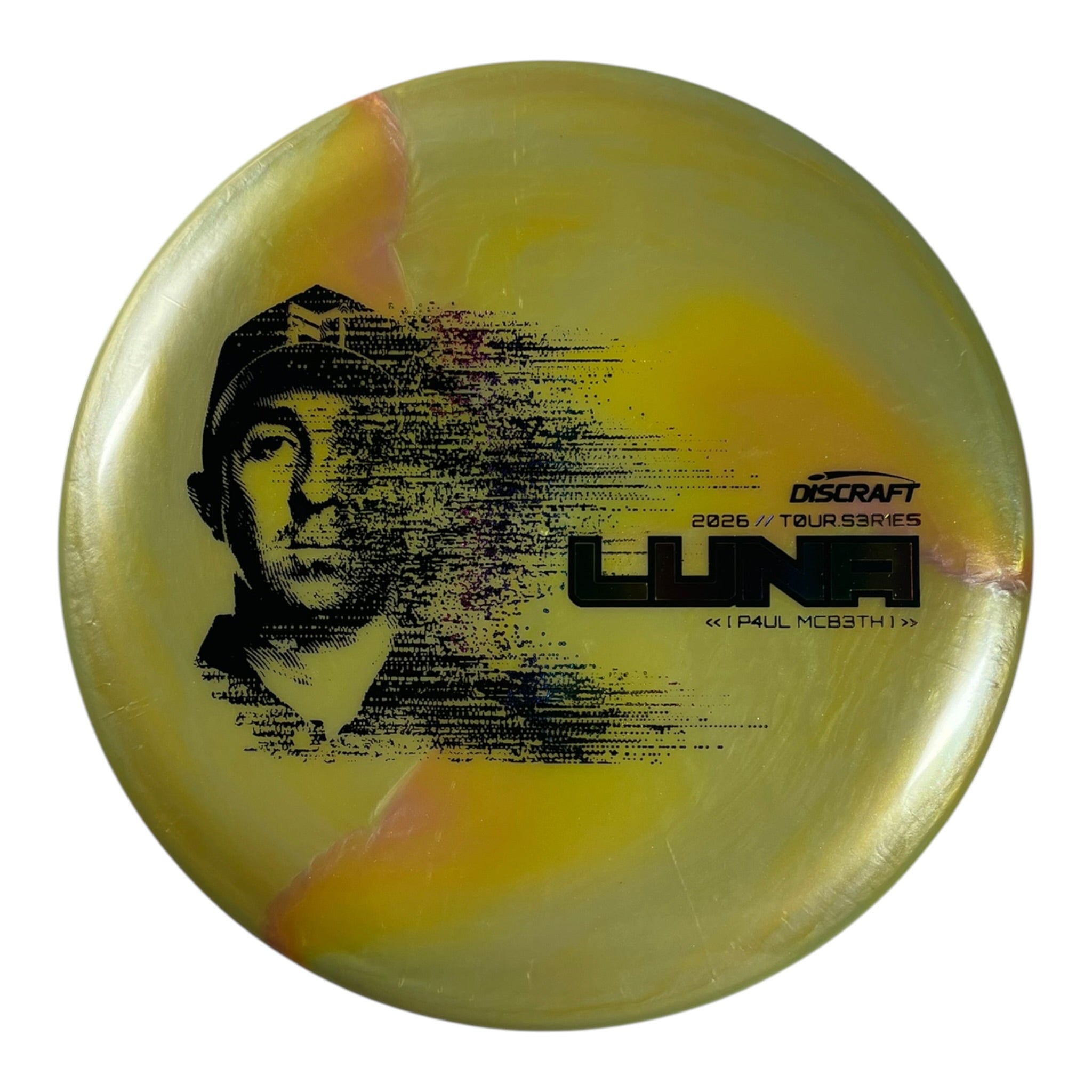 Discraft Luna | Titanium Big Z | Yellow/Rainbow 173g (Paul McBeth 2026 Tour Series) Disc Golf