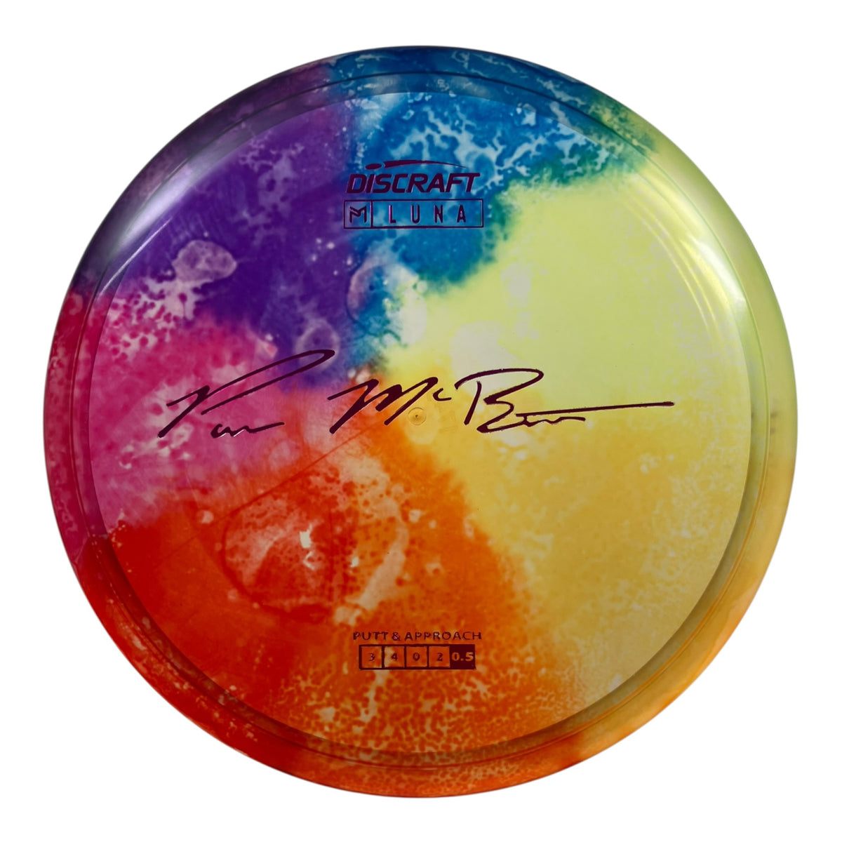 Discraft Luna | Z Line Fly Dye | Multi/Pink 174g (Paul McBeth) Disc Golf