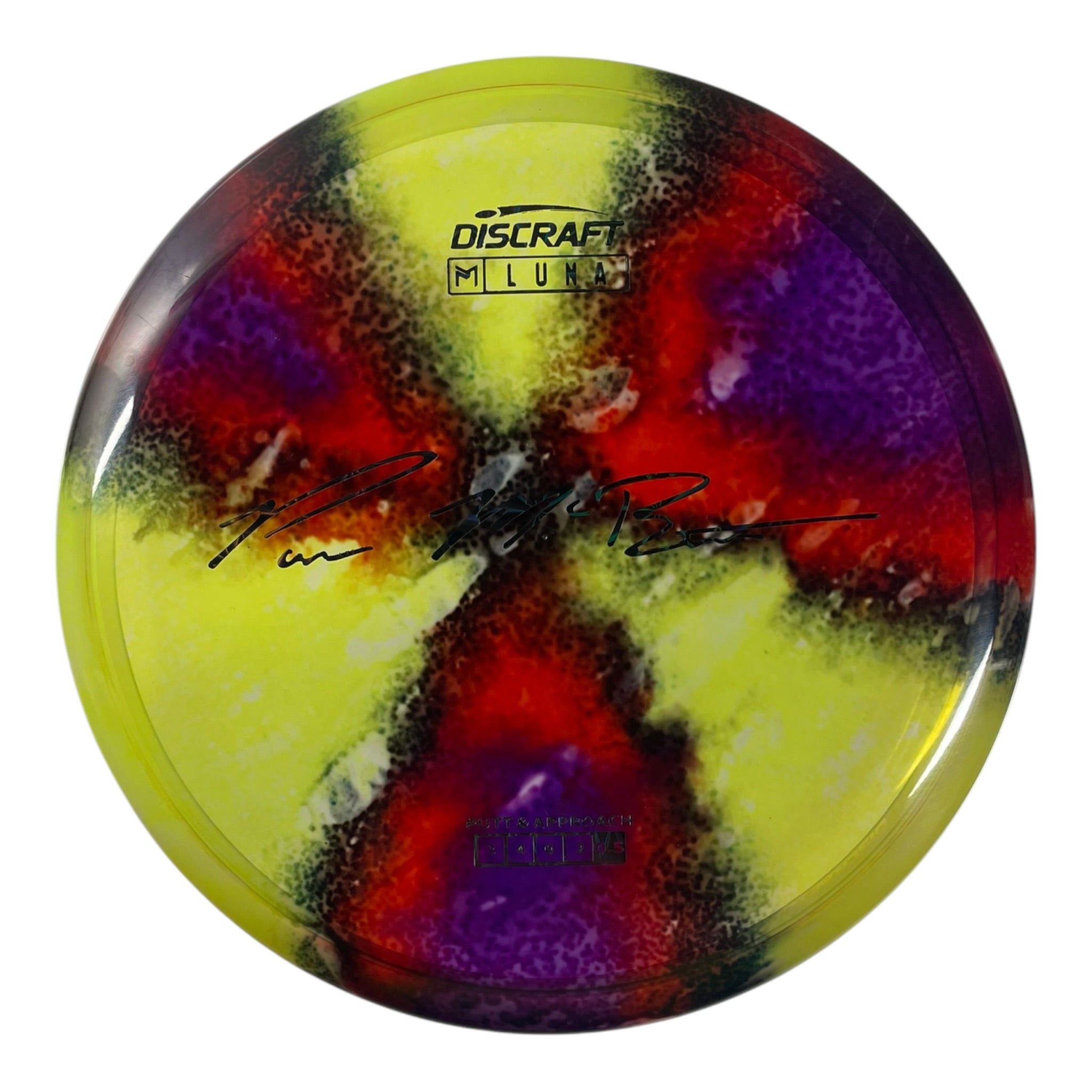 Discraft Luna | Z Line Fly Dye | Radioactive/Black Holo 172g (Paul McBeth) Disc Golf