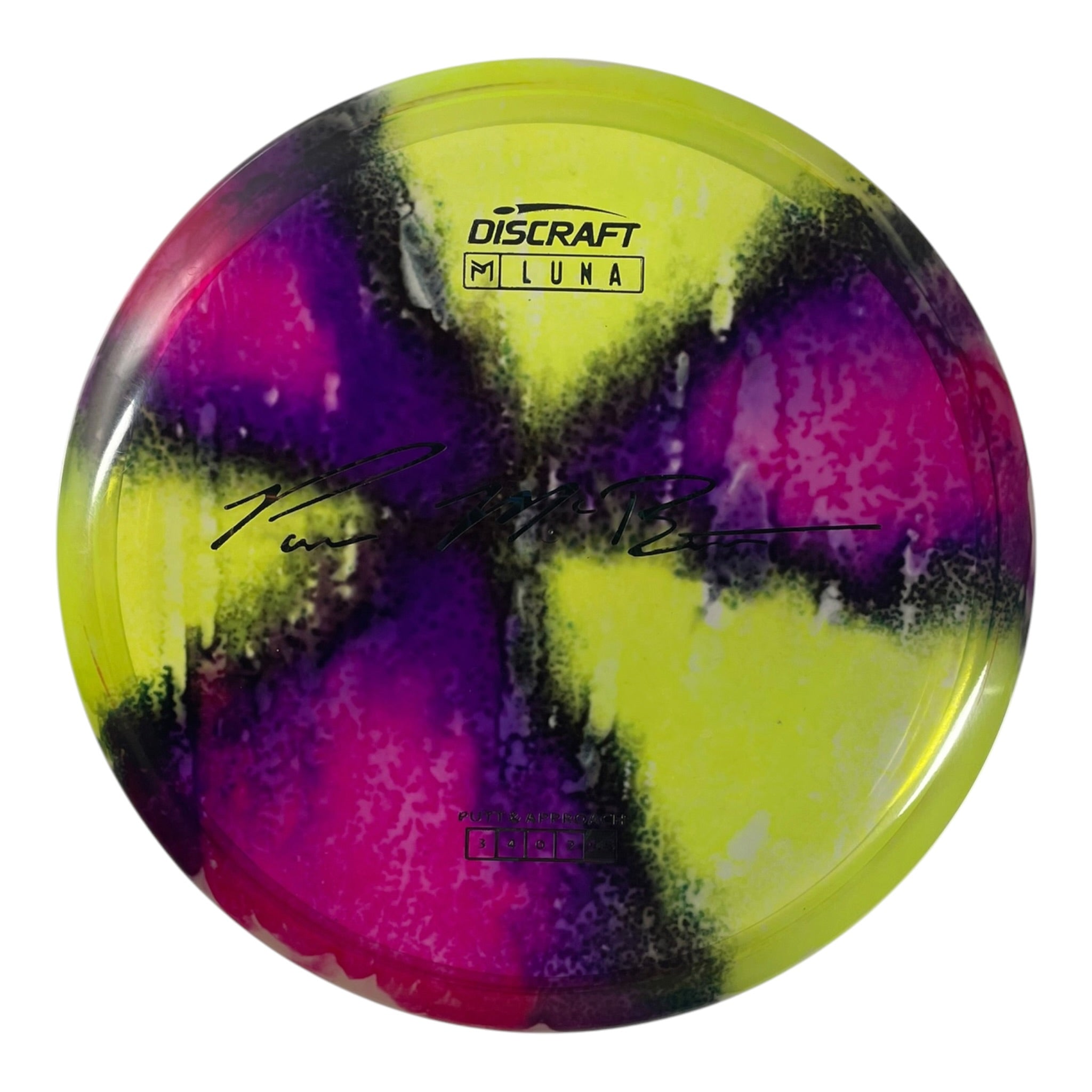 Discraft Luna | Z Line Fly Dye | Yellow/Black Holo 172g (Paul McBeth) Disc Golf