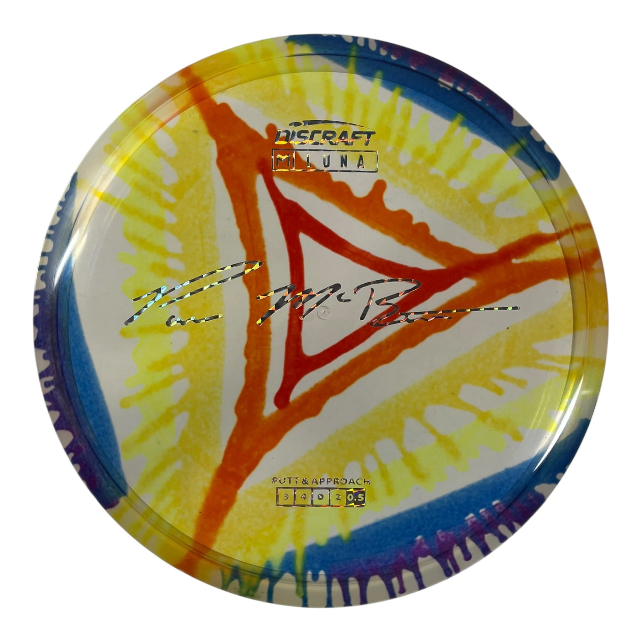 Discraft Luna | Z Line Fly Dye | Yellow/Holo 174g (Paul McBeth) Disc Golf
