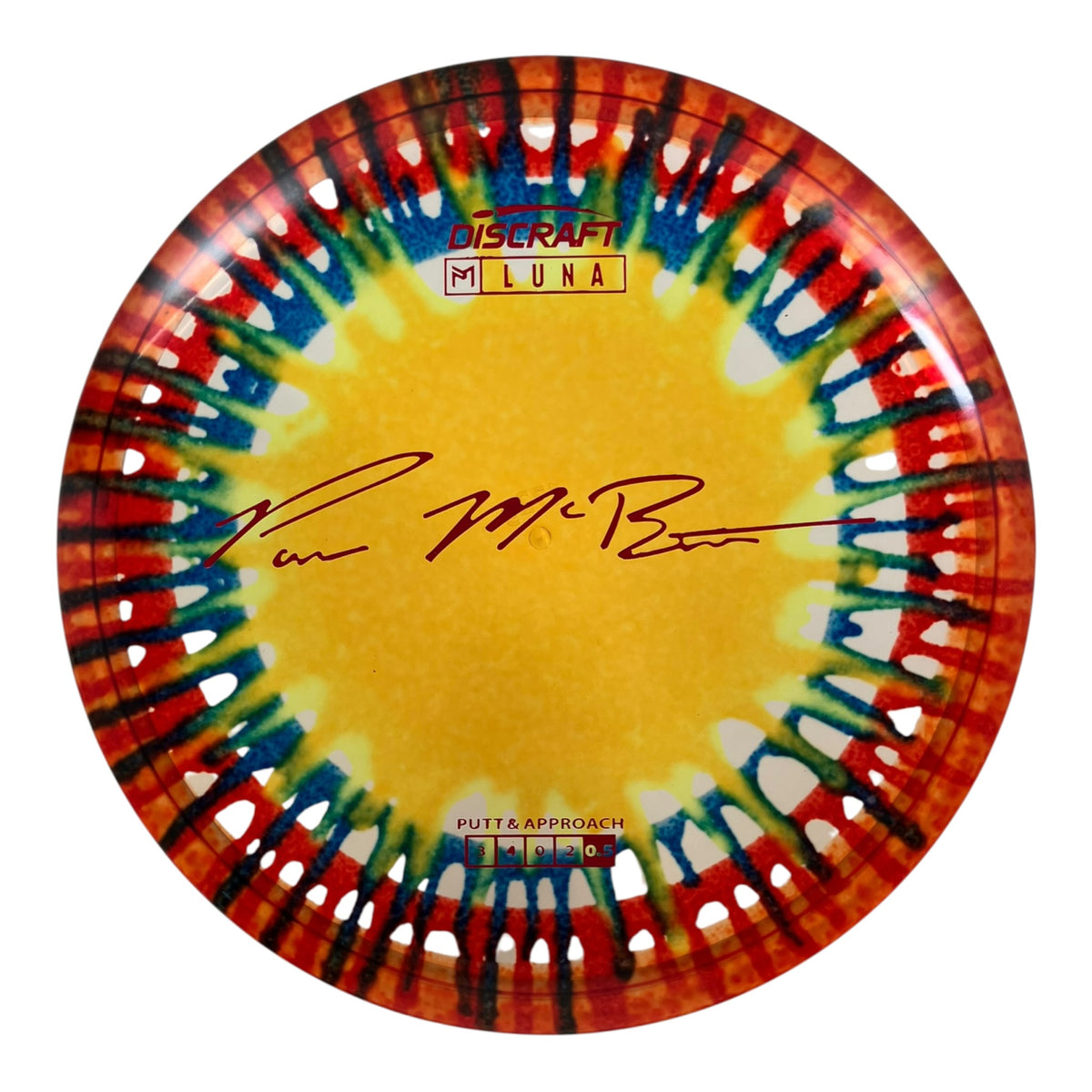 Discraft Luna | Z Line Fly Dye | Yellow/Red 172g (Paul McBeth) Disc Golf