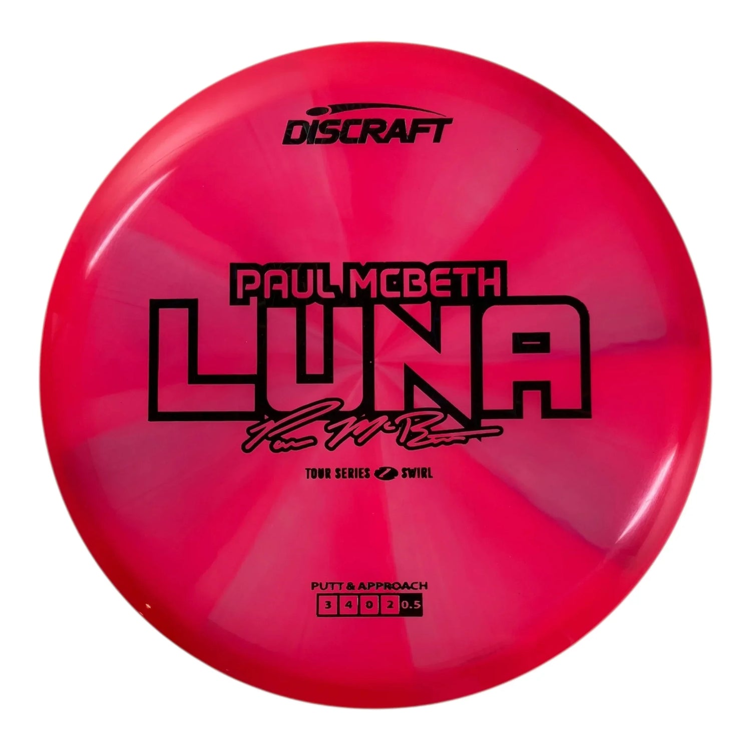Discraft Luna | Z Swirl | Pink/Black 172g (Paul McBeth 2025 Tour Series) Disc Golf