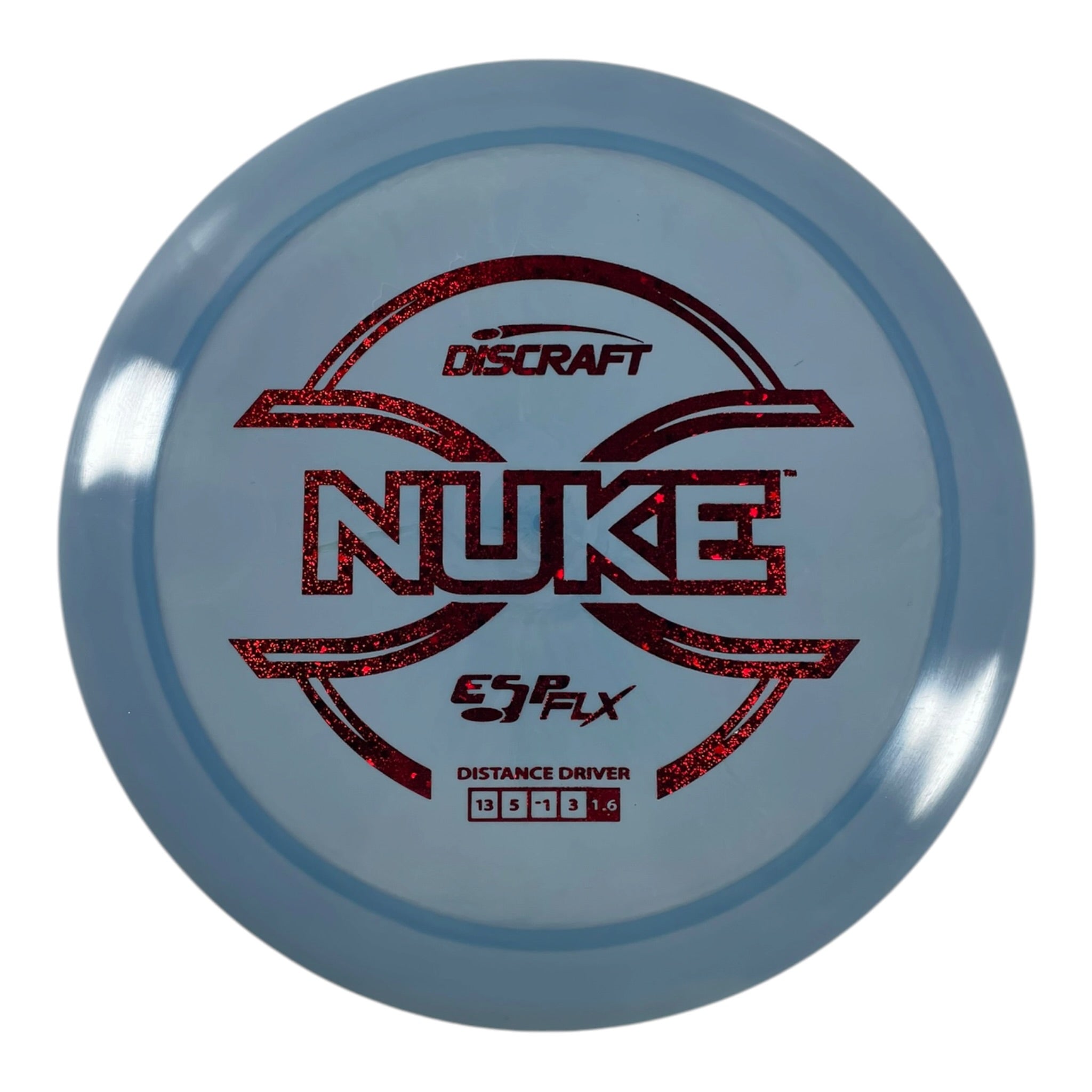 Discraft Nuke | ESP FLX | Blue/Red Sparkle 172g Disc Golf