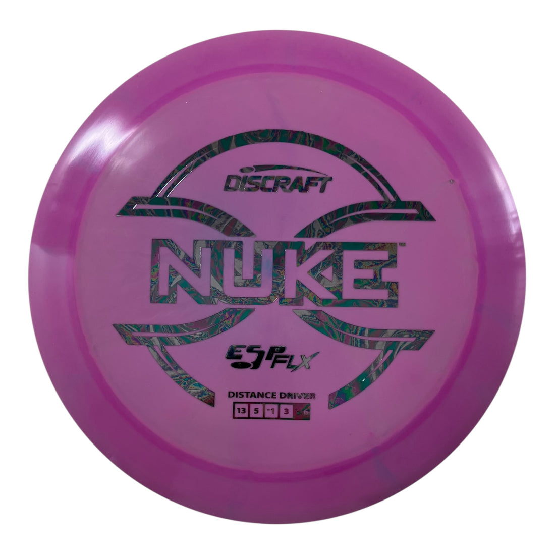 Discraft Nuke | ESP FLX | Purple/Oil Slick 173g Disc Golf