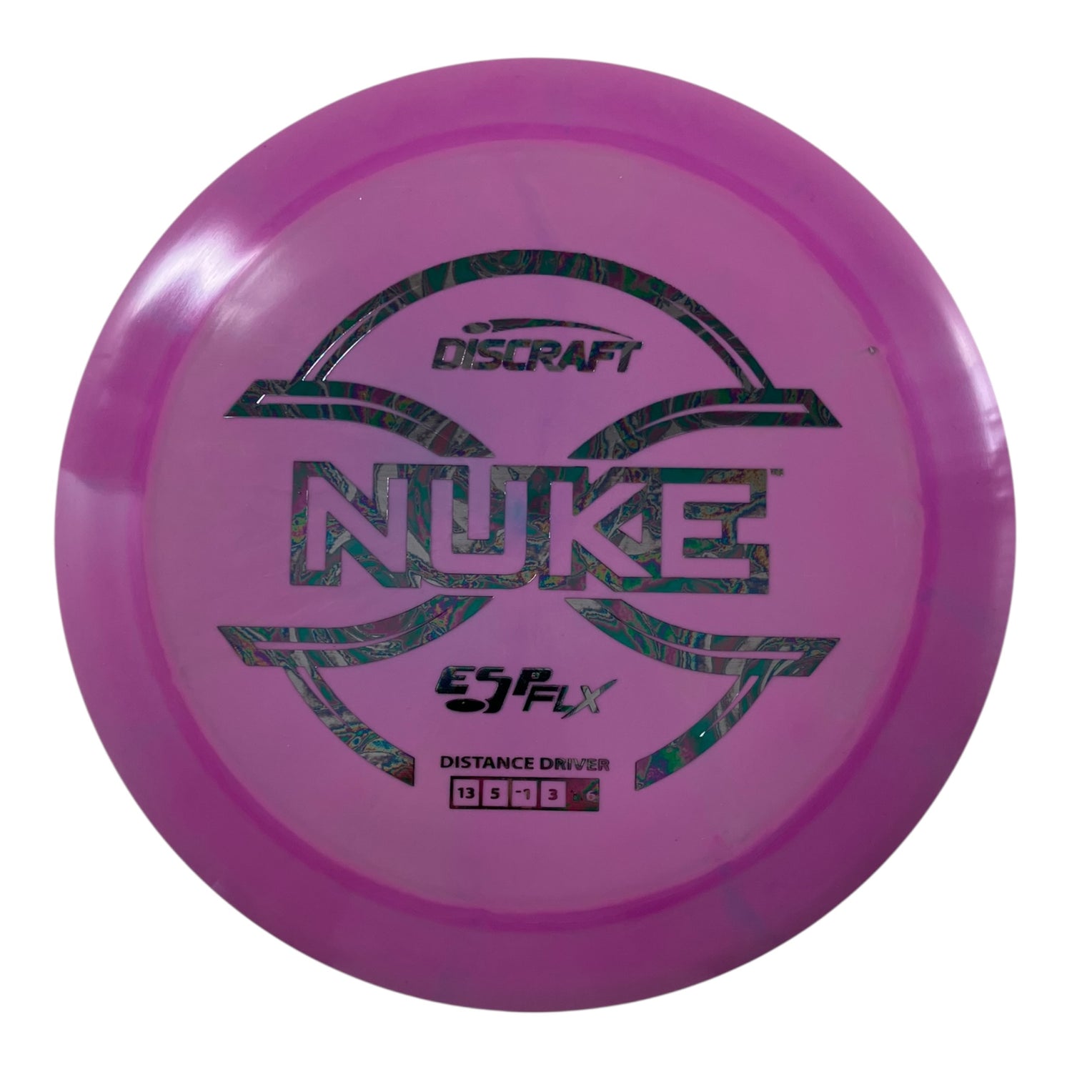 Discraft Nuke | ESP FLX | Purple/Oil Slick 173g Disc Golf