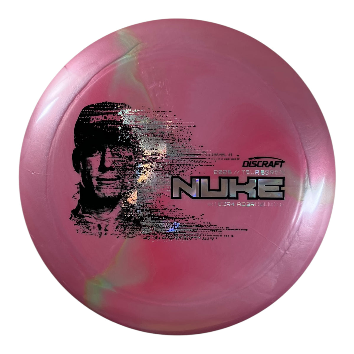 Discraft Nuke | Titanium Big Z | Pink/Holo 174g (Ezra Aderhold 2026 Tour Series) Disc Golf