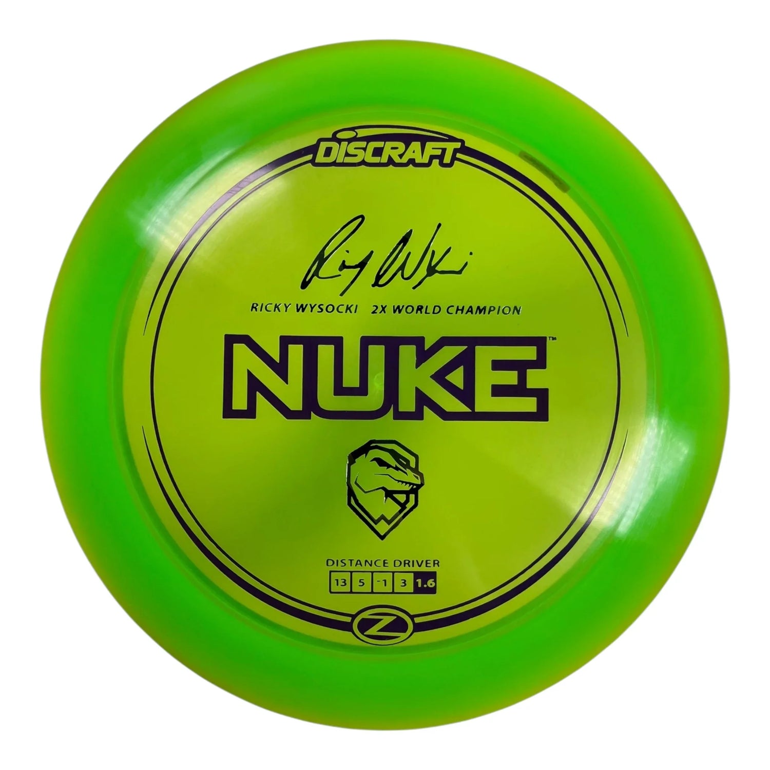 Discraft Nuke | Z Line | Green/Purple 174g (Ricky Wysocki) Disc Golf