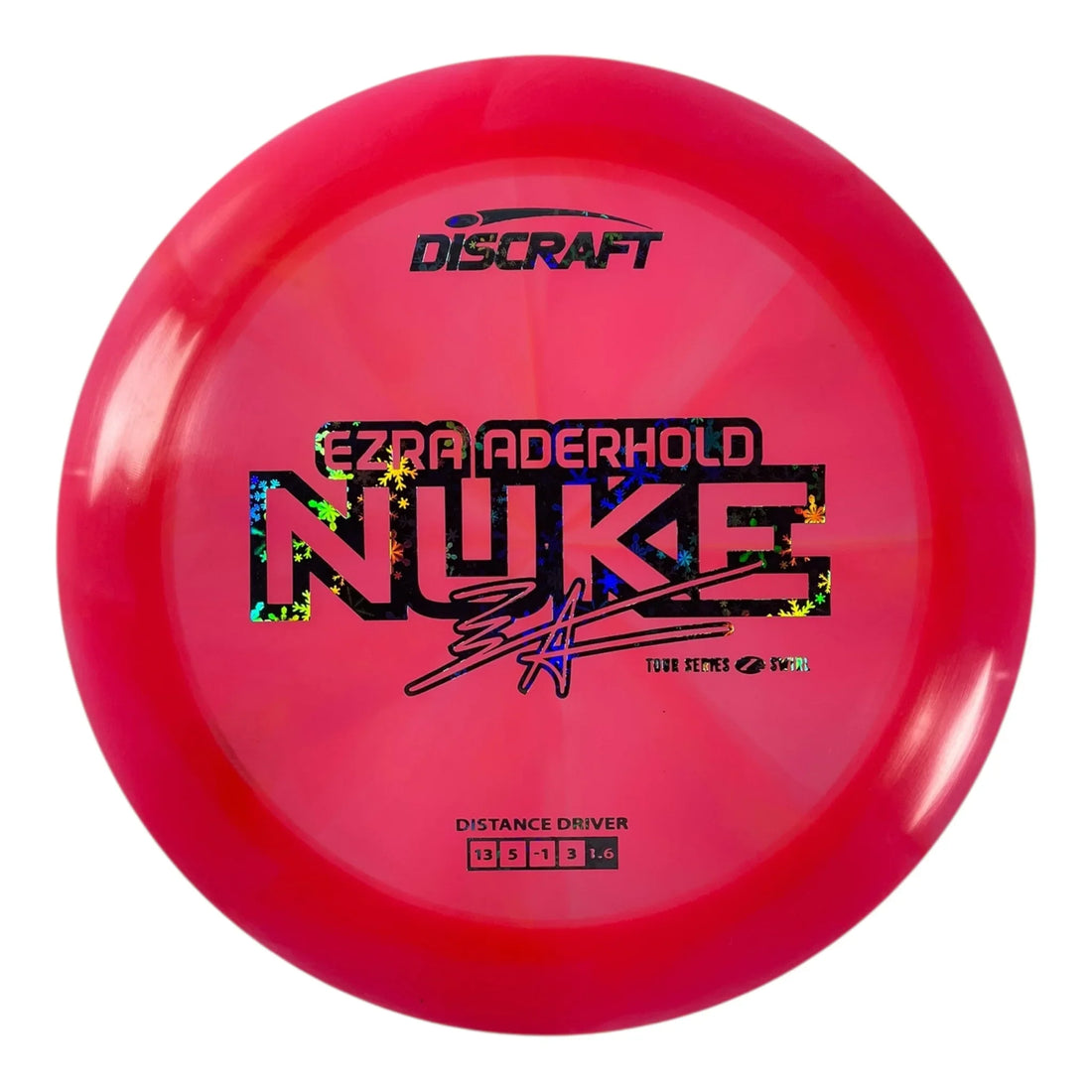 Discraft Nuke | Z Swirl | Pink/Snowflakes 174g (Ezra Aderhold 2025 Tour Series) Disc Golf