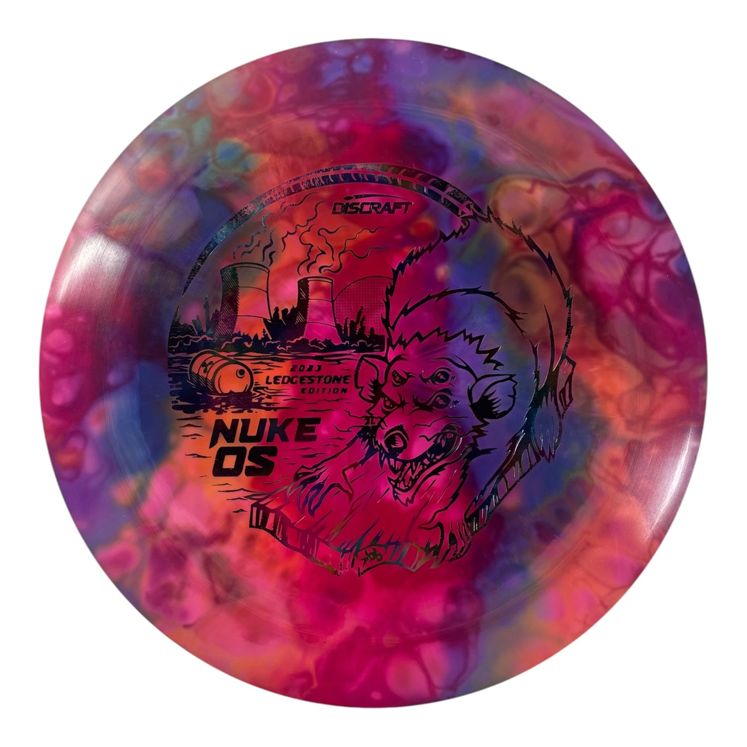Discraft Nuke OS | ESP | Pink/Jellybean 169g (2023 Ledgestone - Dyed) Disc Golf
