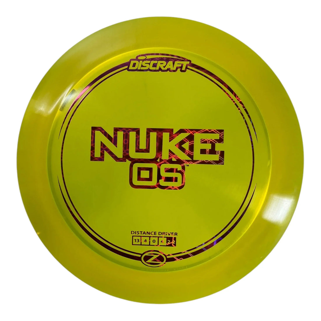 Discraft Nuke OS | Z Line | Yellow/Pink 174g Disc Golf