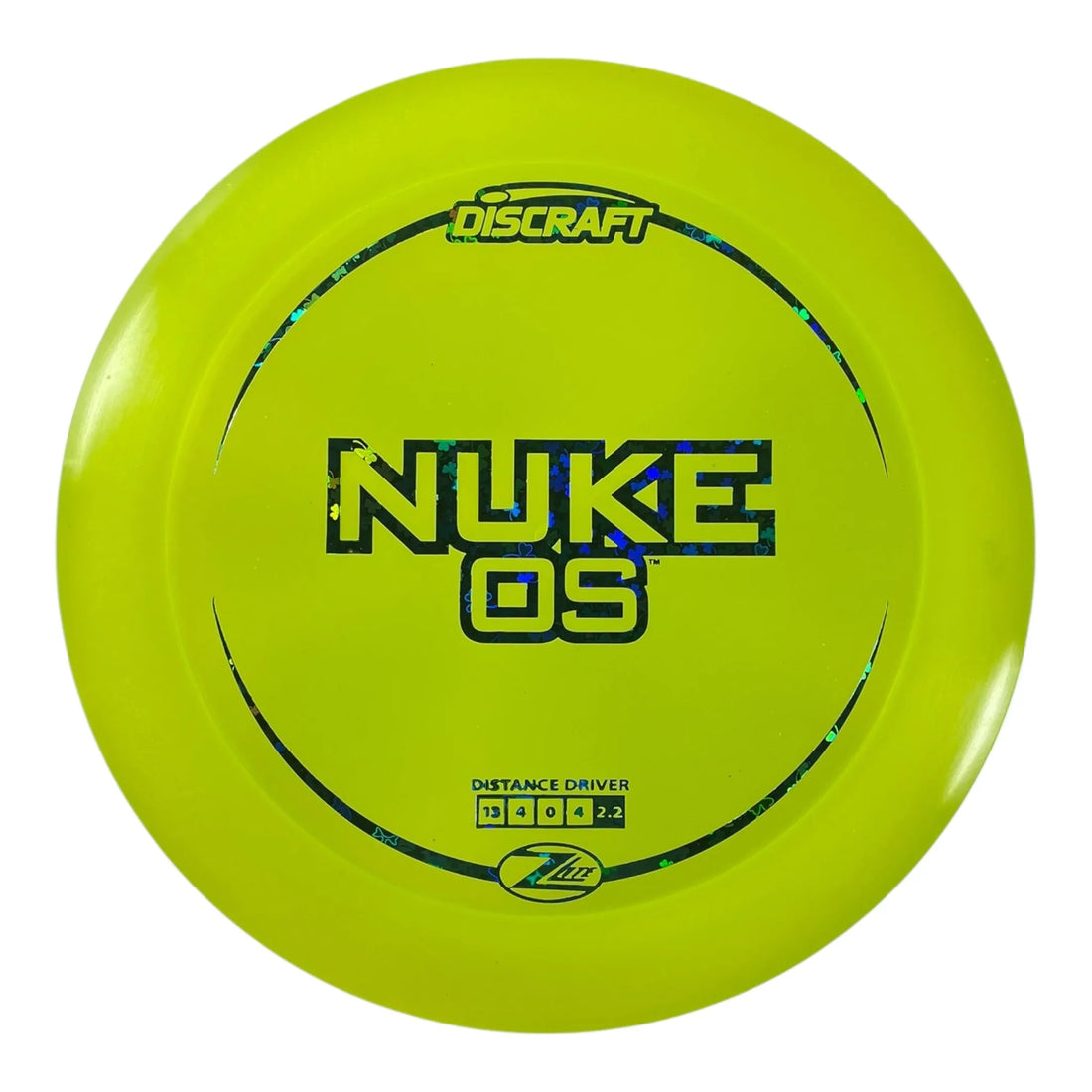 Discraft Nuke OS | Z Lite | Yellow/Clovers 163g Disc Golf
