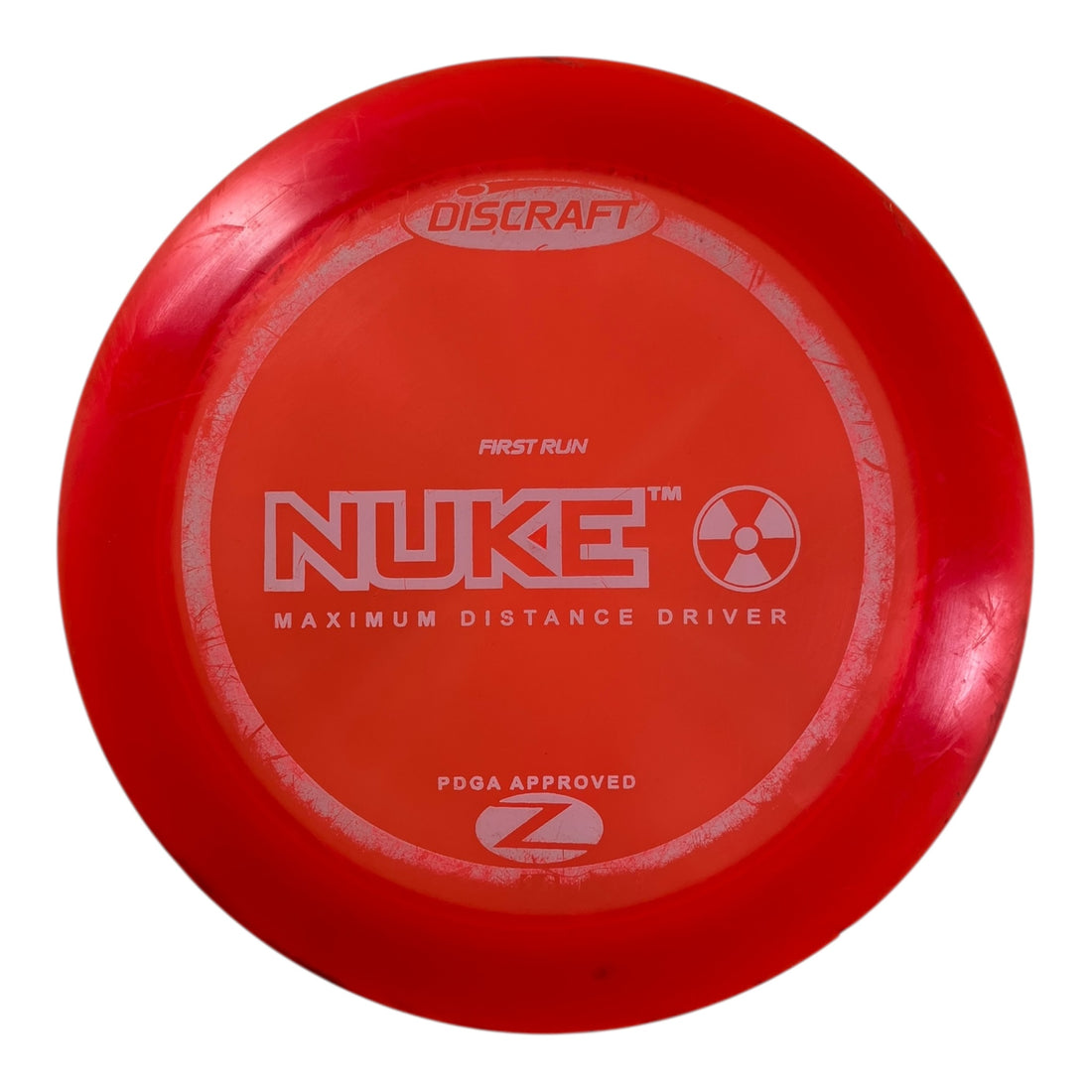 Discraft Nuke - Used Fair | Z Line | Red/White 172g (First Run) Disc Golf