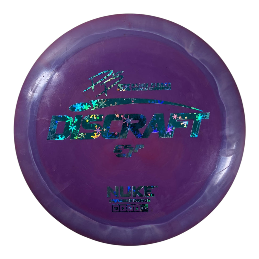 Discraft Nuke - Used Good | ESP | Purple/Snowflakes 175g (Paige Pierce) Disc Golf