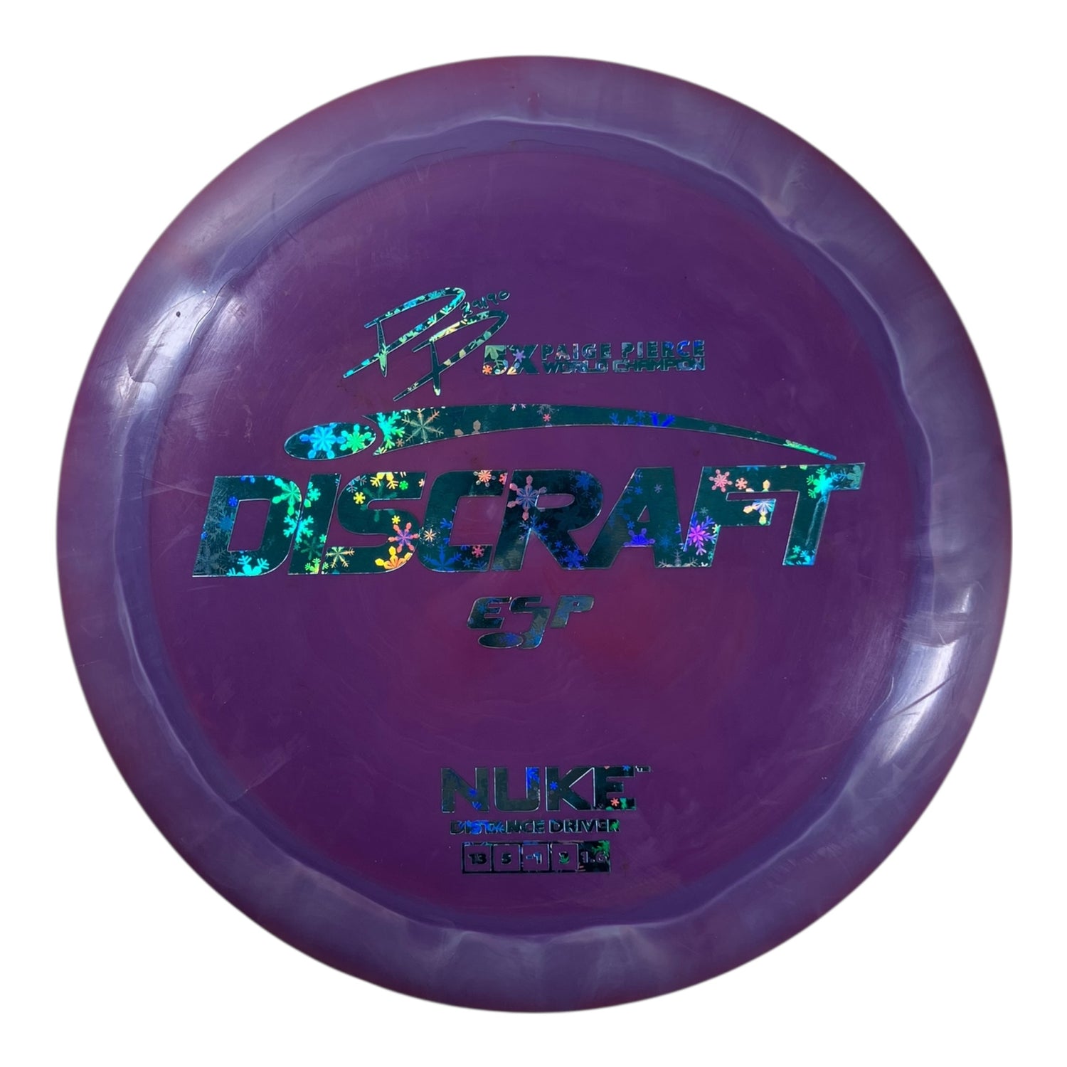 Discraft Nuke - Used Good | ESP | Purple/Snowflakes 175g (Paige Pierce) Disc Golf