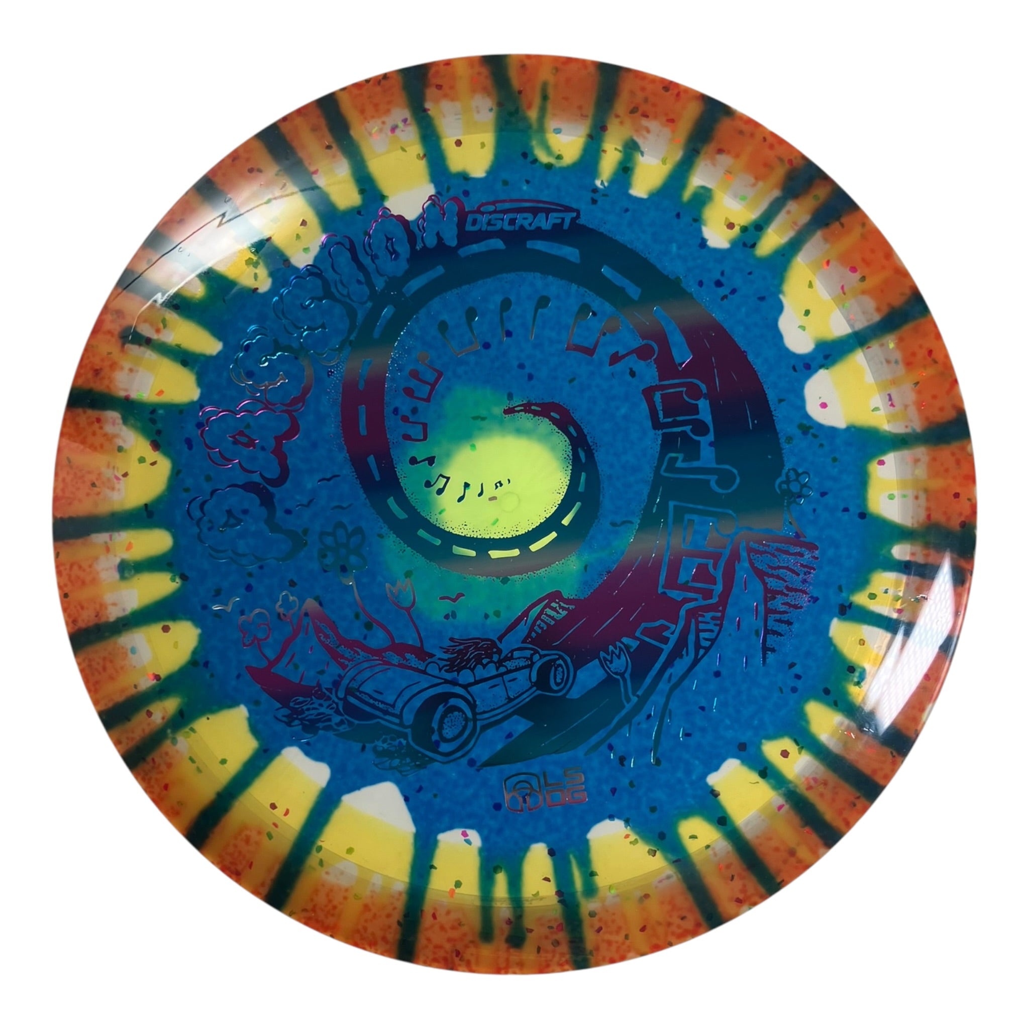 Discraft Passion | Fly Dye Confetti | Orange/Blue/Sunset 173g (Ledgestone Finale) Disc Golf