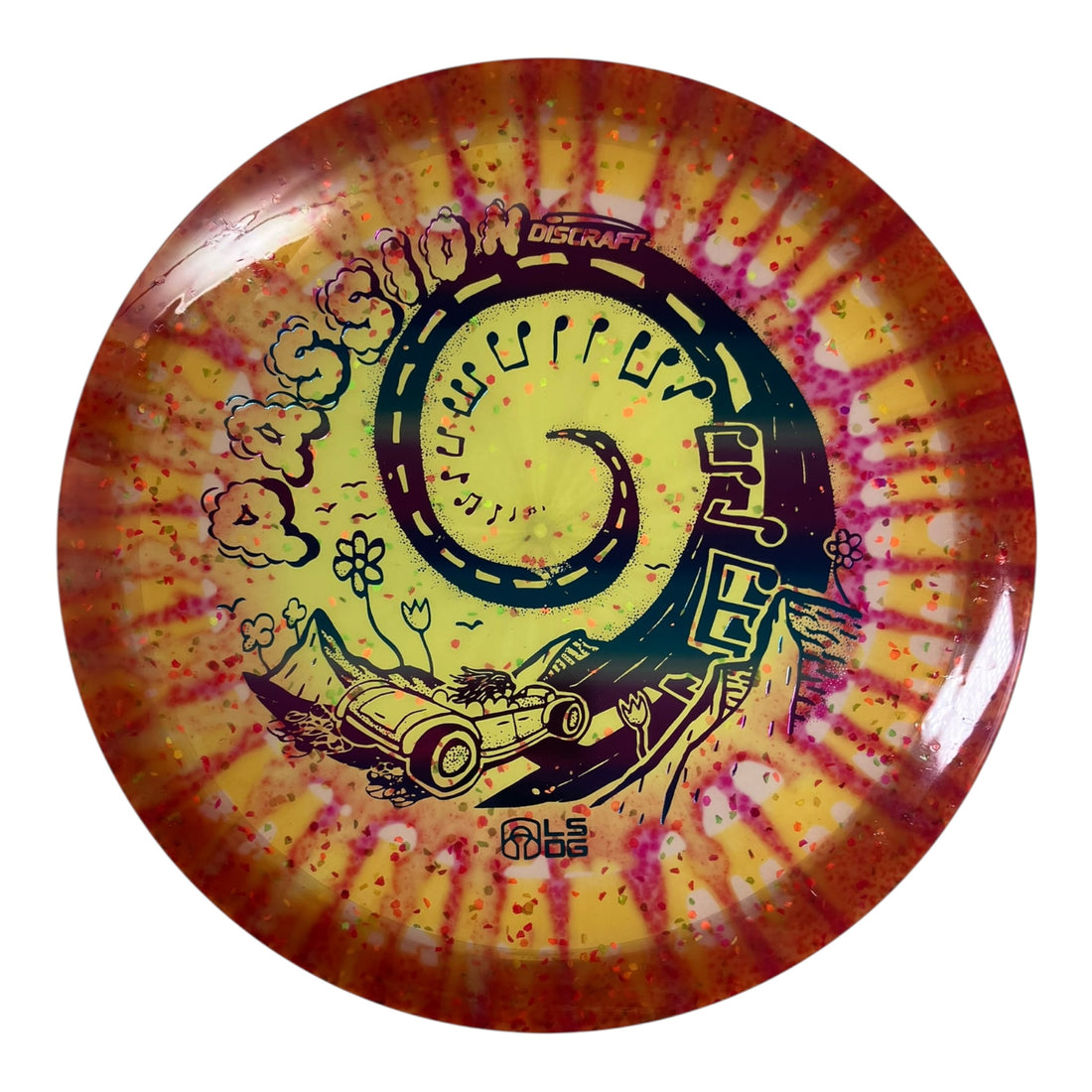 Discraft Passion | Fly Dye Confetti | Orange/Sunset 173g (Ledgestone Finale) Disc Golf