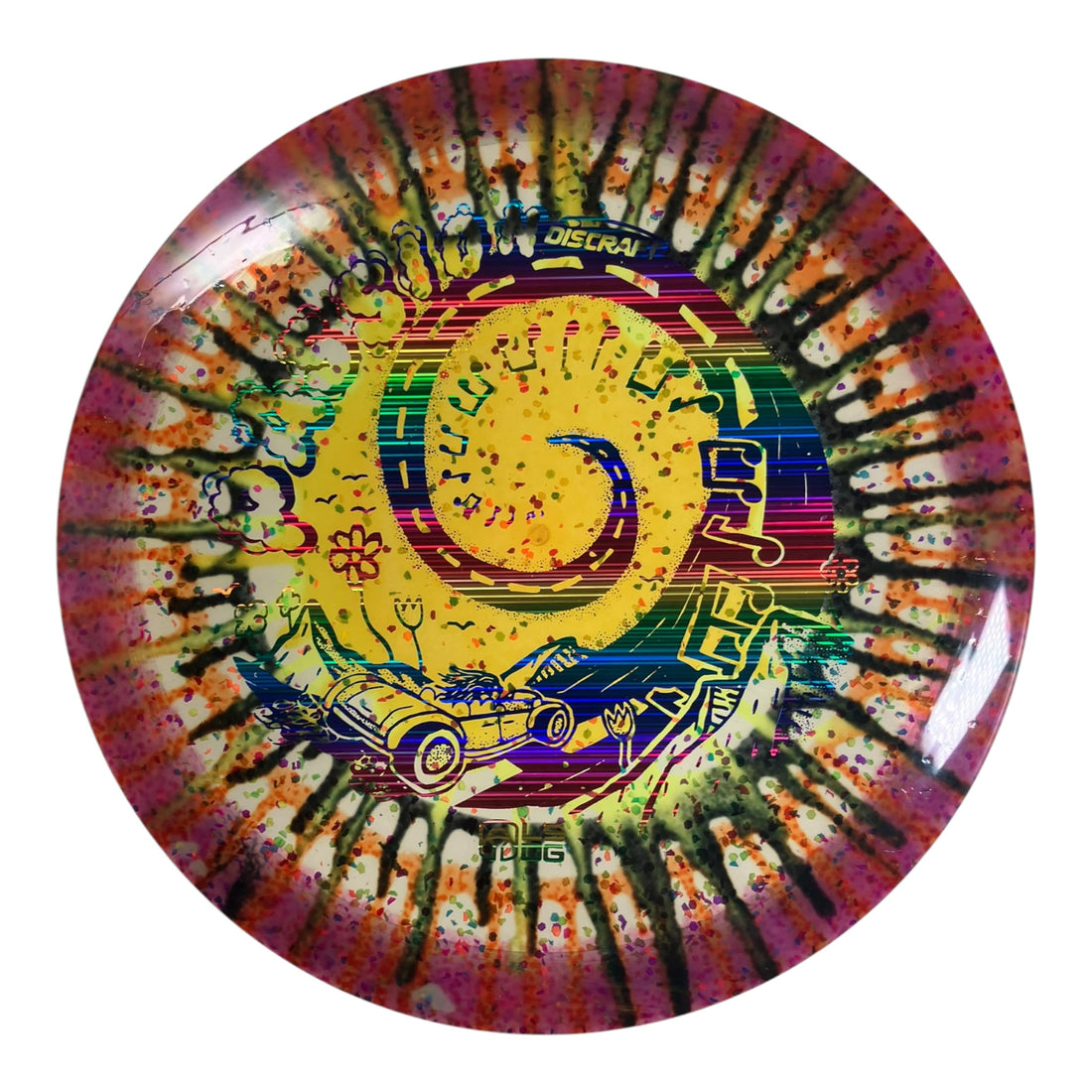 Discraft Passion | Fly Dye Confetti | Pink/Multi 170g (Ledgestone Finale) Disc Golf