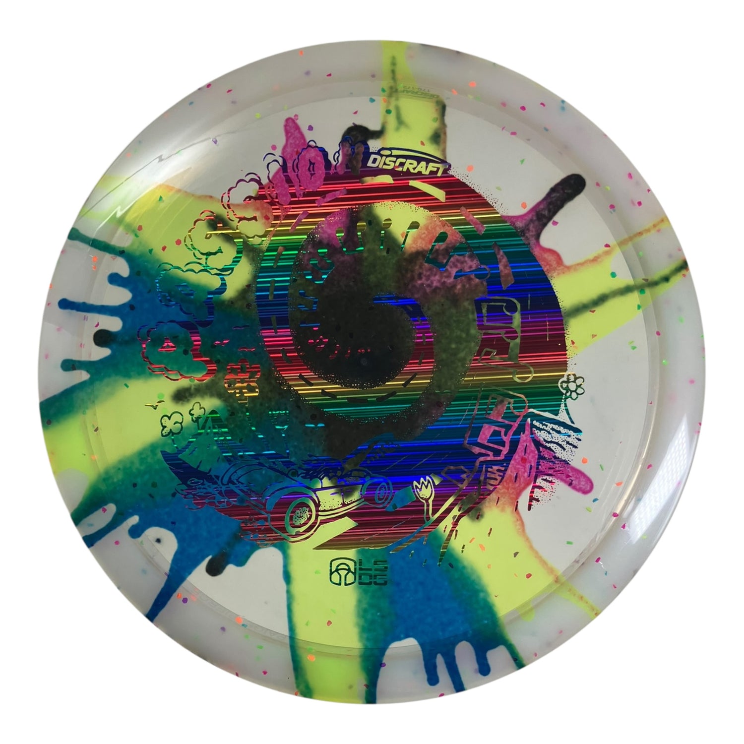 Discraft Passion | Fly Dye Confetti | White/Multi 170g (Ledgestone FInale) Disc Golf