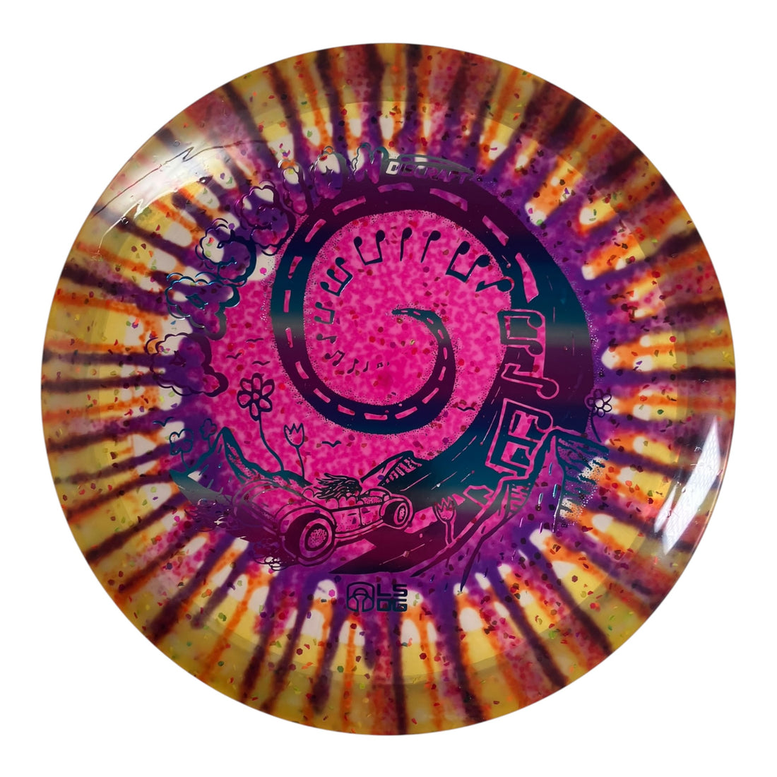 Discraft Passion | Fly Dye Confetti | Yellow/Sunset 170g (Ledgestone Finale) Disc Golf