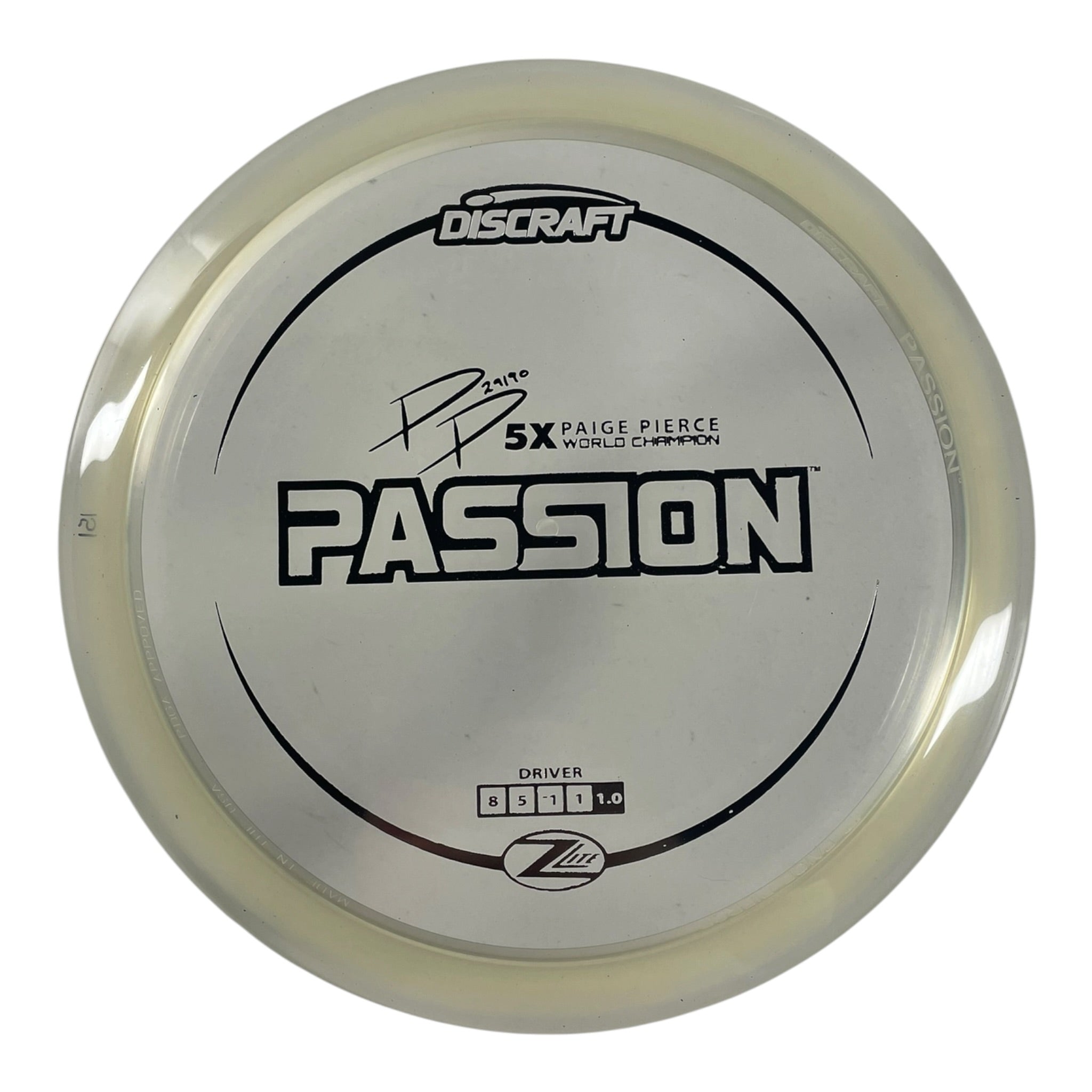 Discraft Passion | Z Lite | Clear/Silver 151g (Paige Pierce) Disc Golf