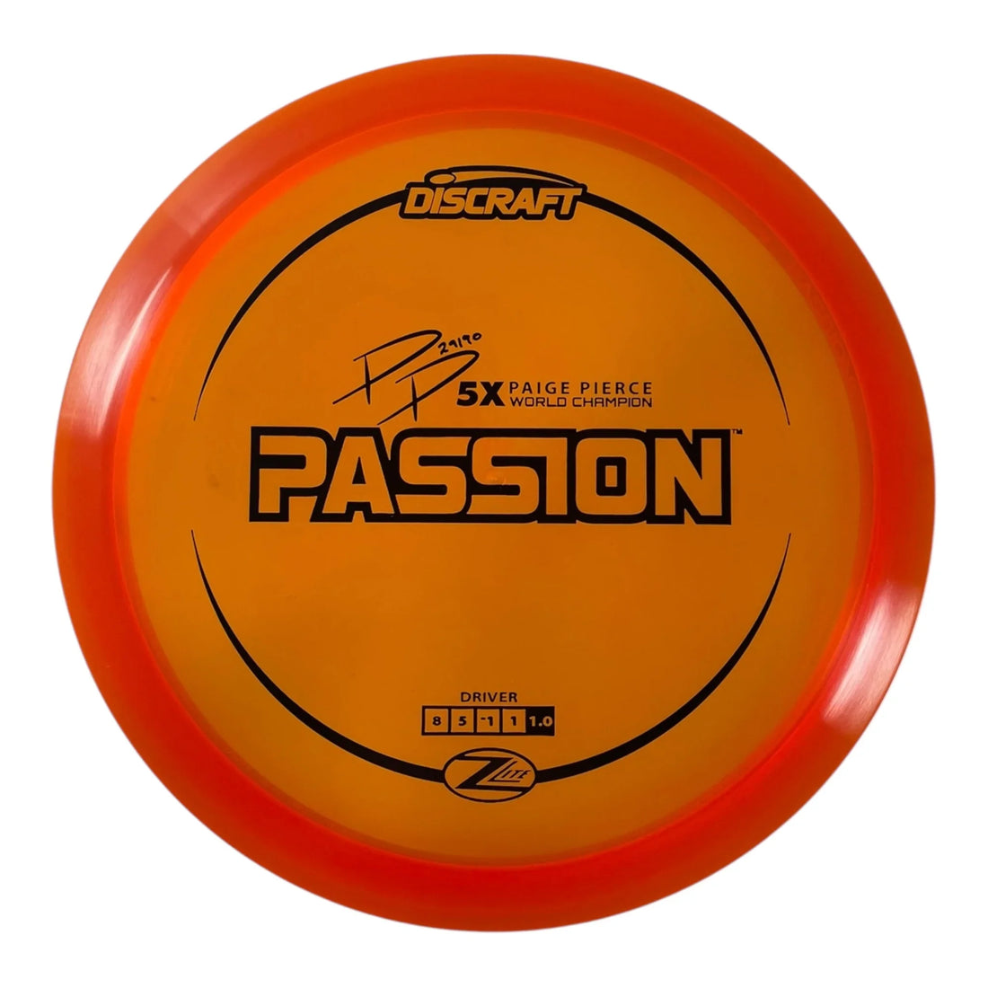 Discraft Passion | Z Lite | Orange/Black 153g (Paige Pierce) Disc Golf