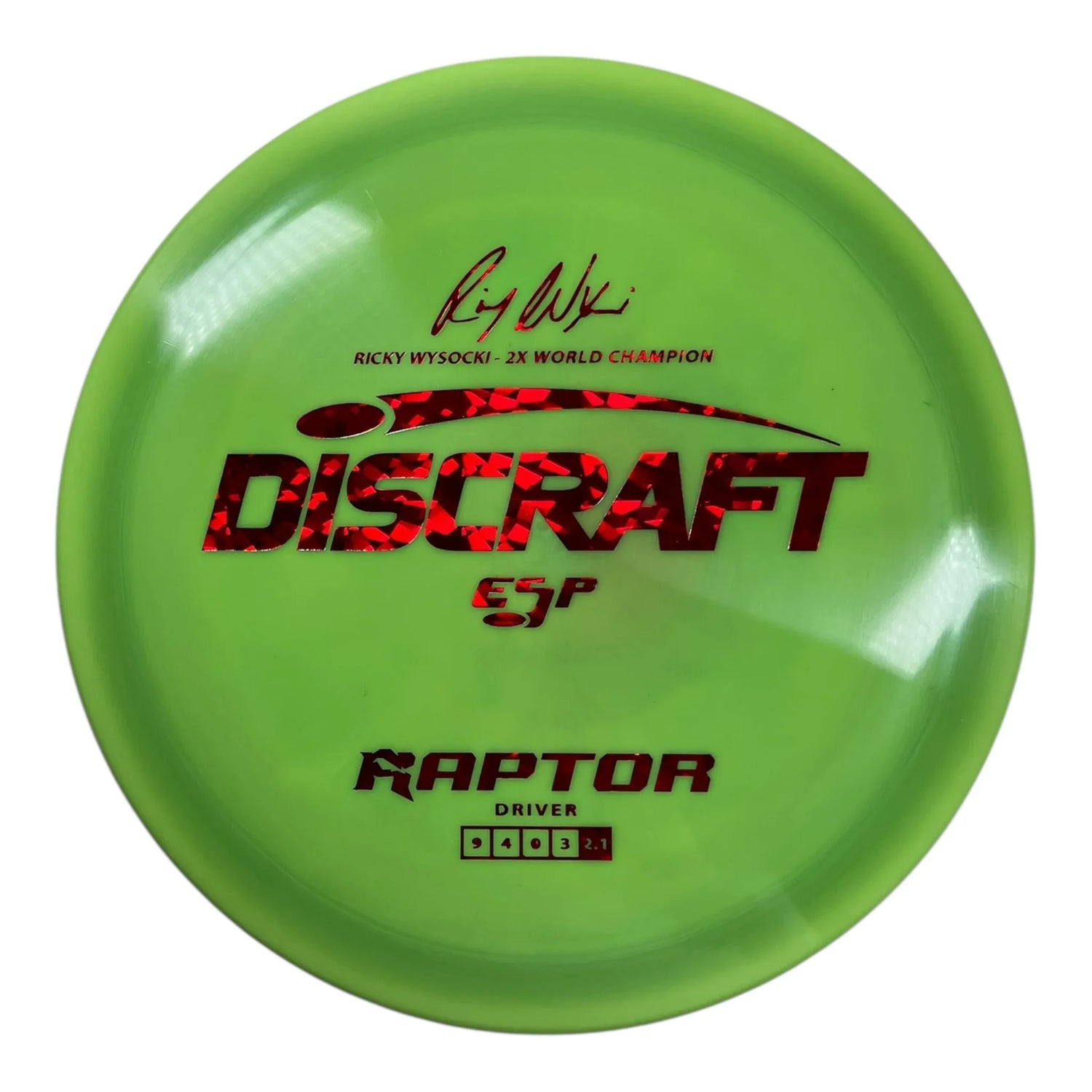 Discraft Raptor | ESP | Green/Red 174g (Ricky Wysocki) Disc Golf