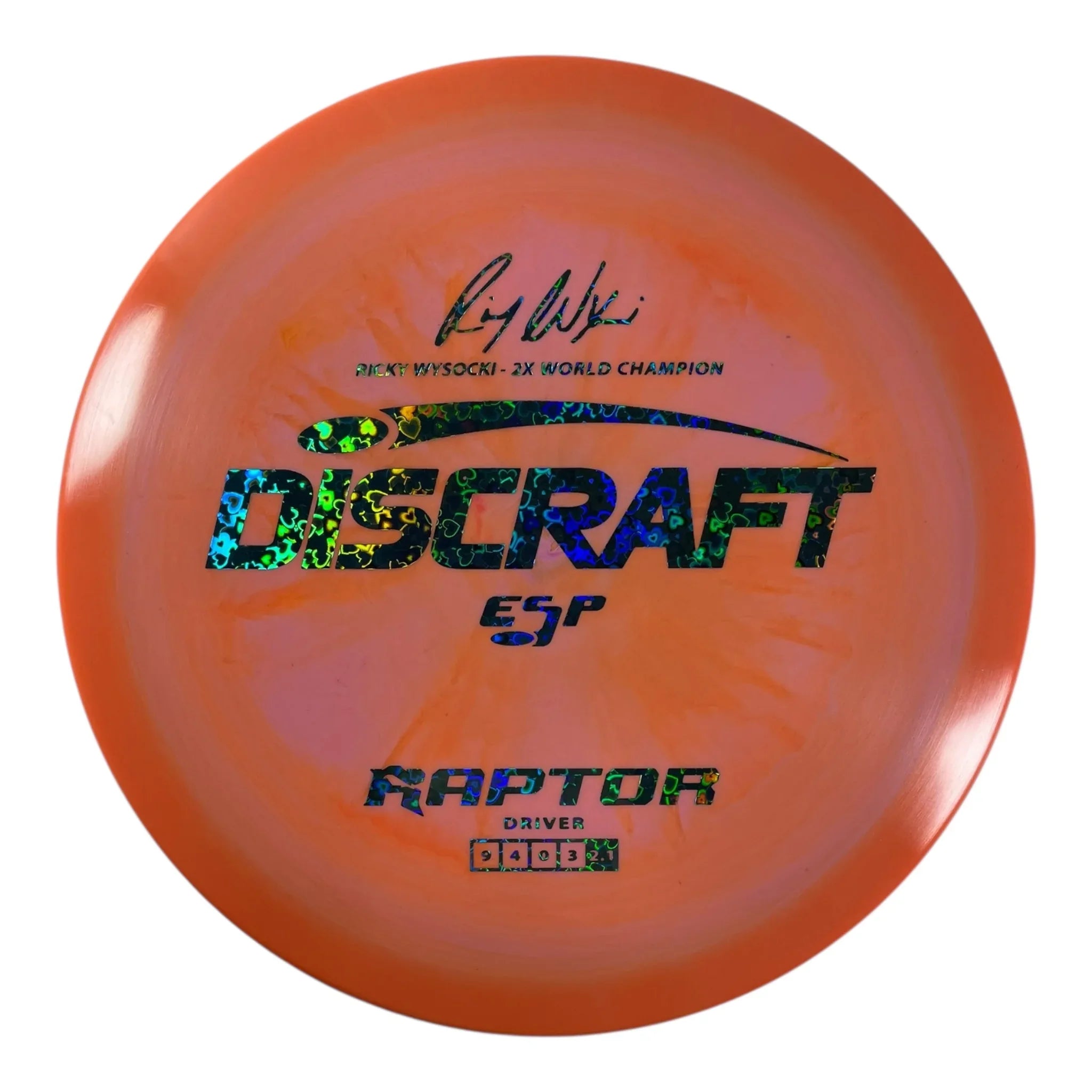 Discraft Raptor | ESP | Orange/Hearts 174g (Ricky Wysocki) Disc Golf