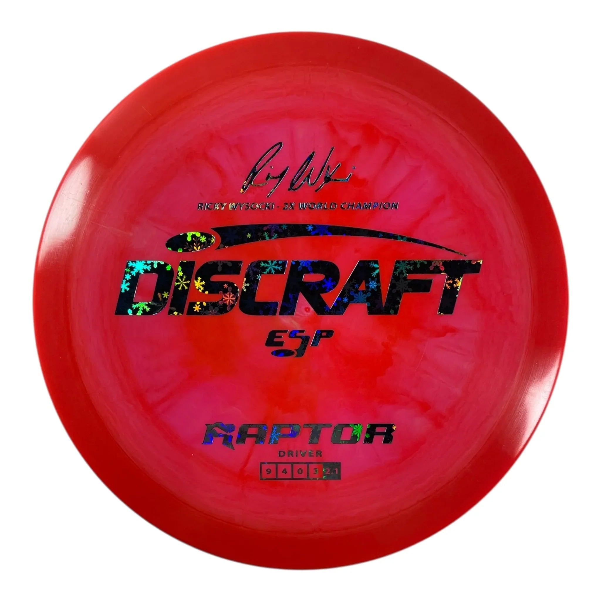 Discraft Raptor | ESP | Red/Snowflakes 174g (Ricky Wysocki) Disc Golf