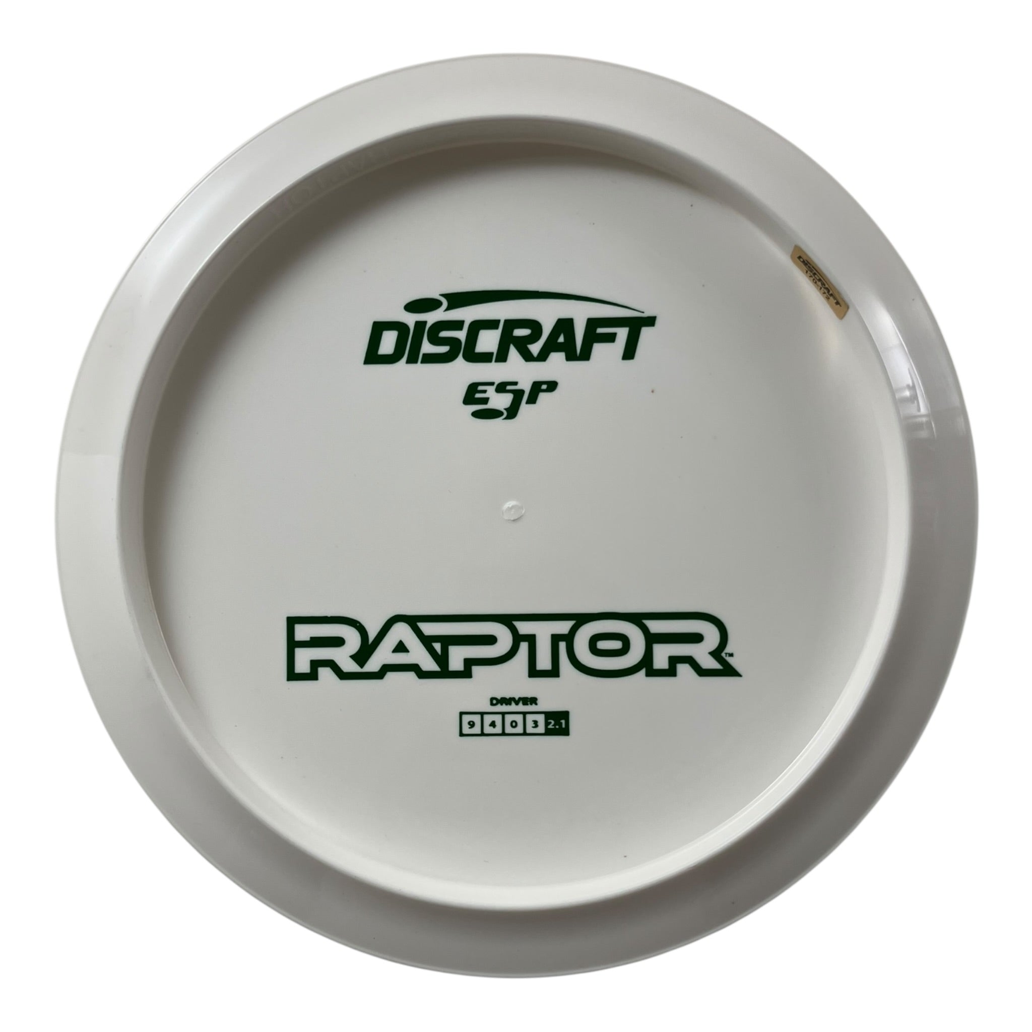 Discraft Raptor | ESP | White/Green 172g (Bottom Stamp) Disc Golf