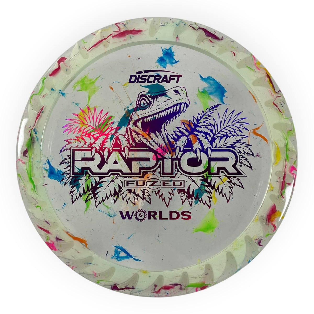Discraft Raptor | Jawbreaker Z FuZed | White/Pink Holo 174g (2026 Worlds) Disc Golf