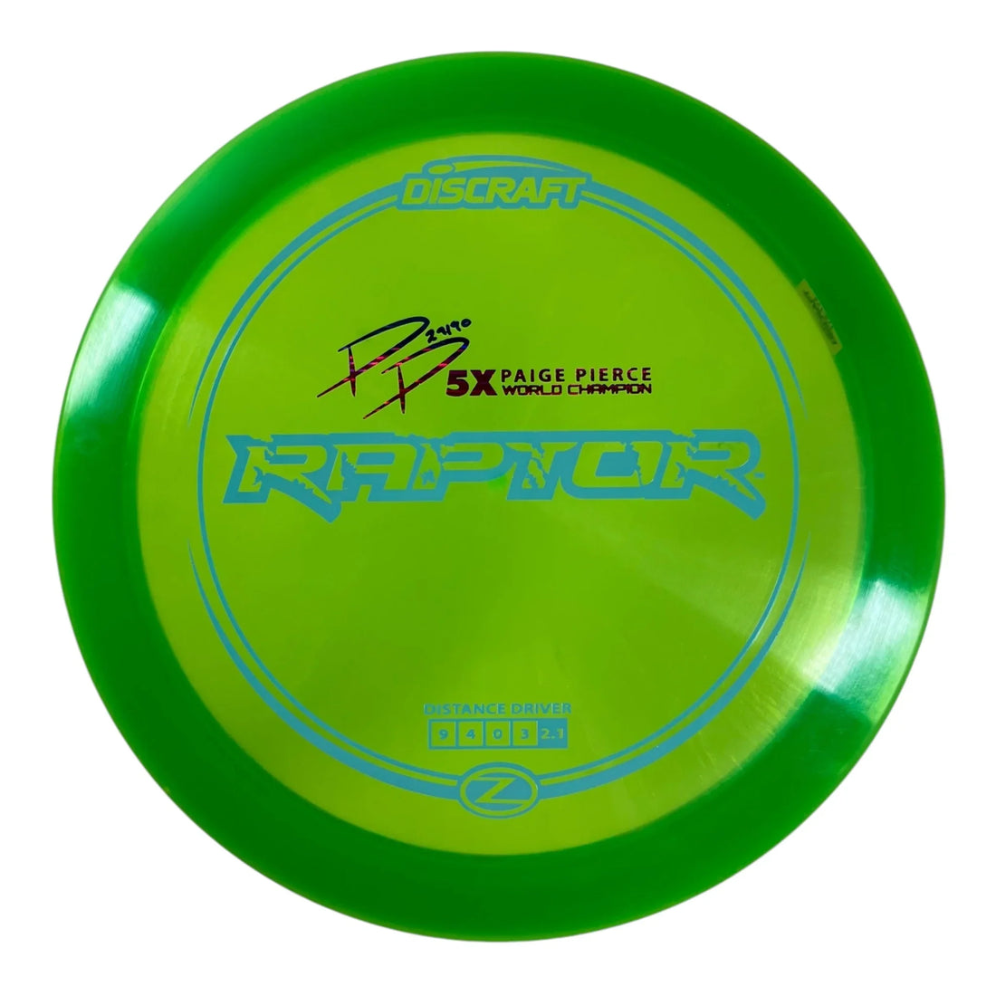 Discraft Raptor | Z Line | Green/Rainbow 173g (Paige Pierce) Disc Golf