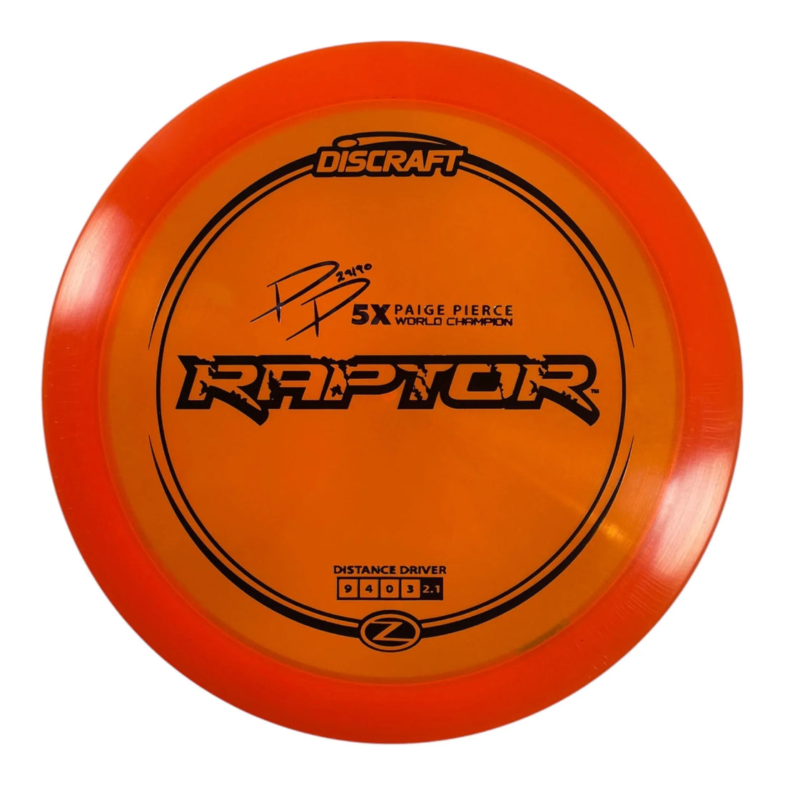 Discraft Raptor | Z Line | Orange/Black 173g (Paige Pierce) Disc Golf