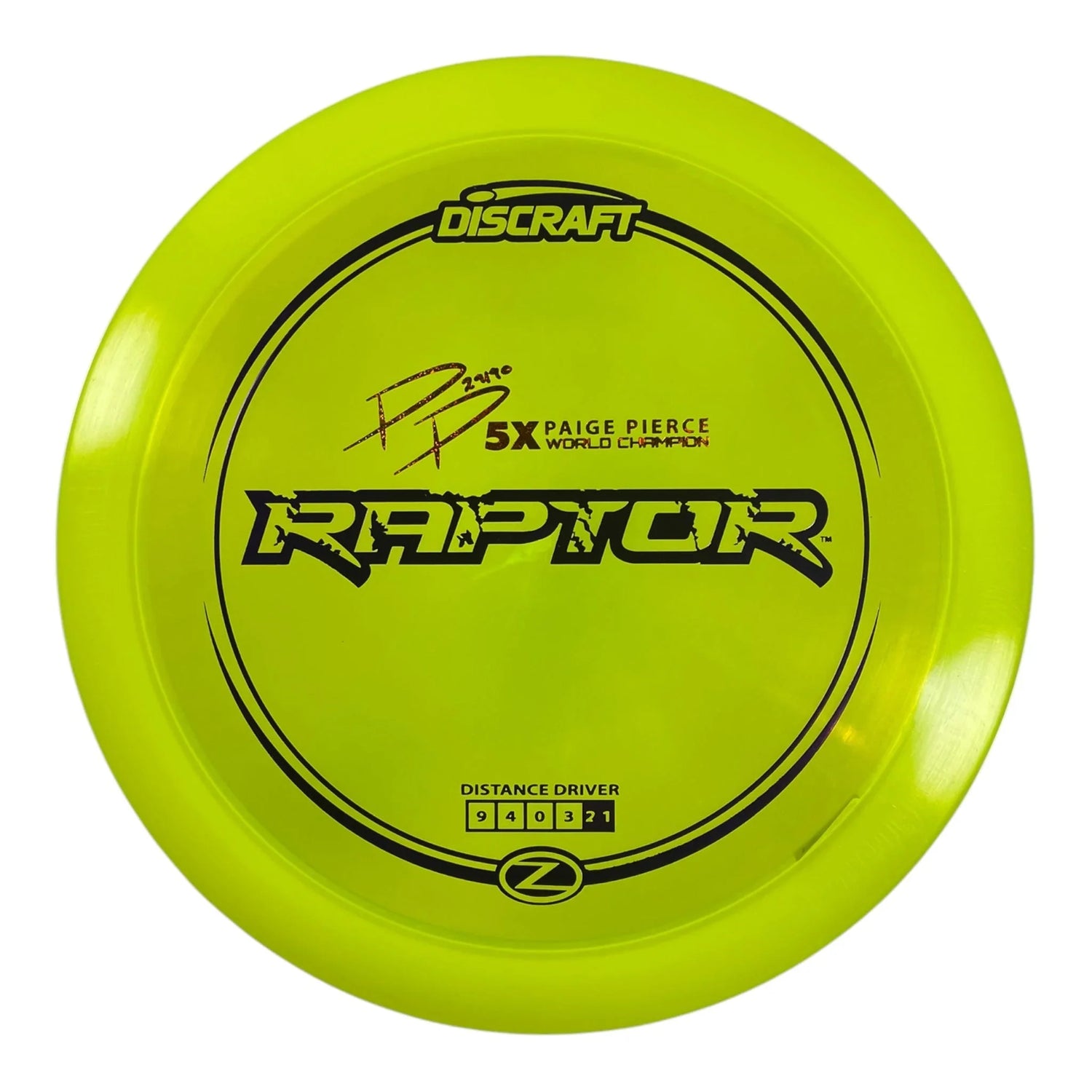 Discraft Raptor | Z Line | Yellow/Purple 173g (Paige Pierce) Disc Golf