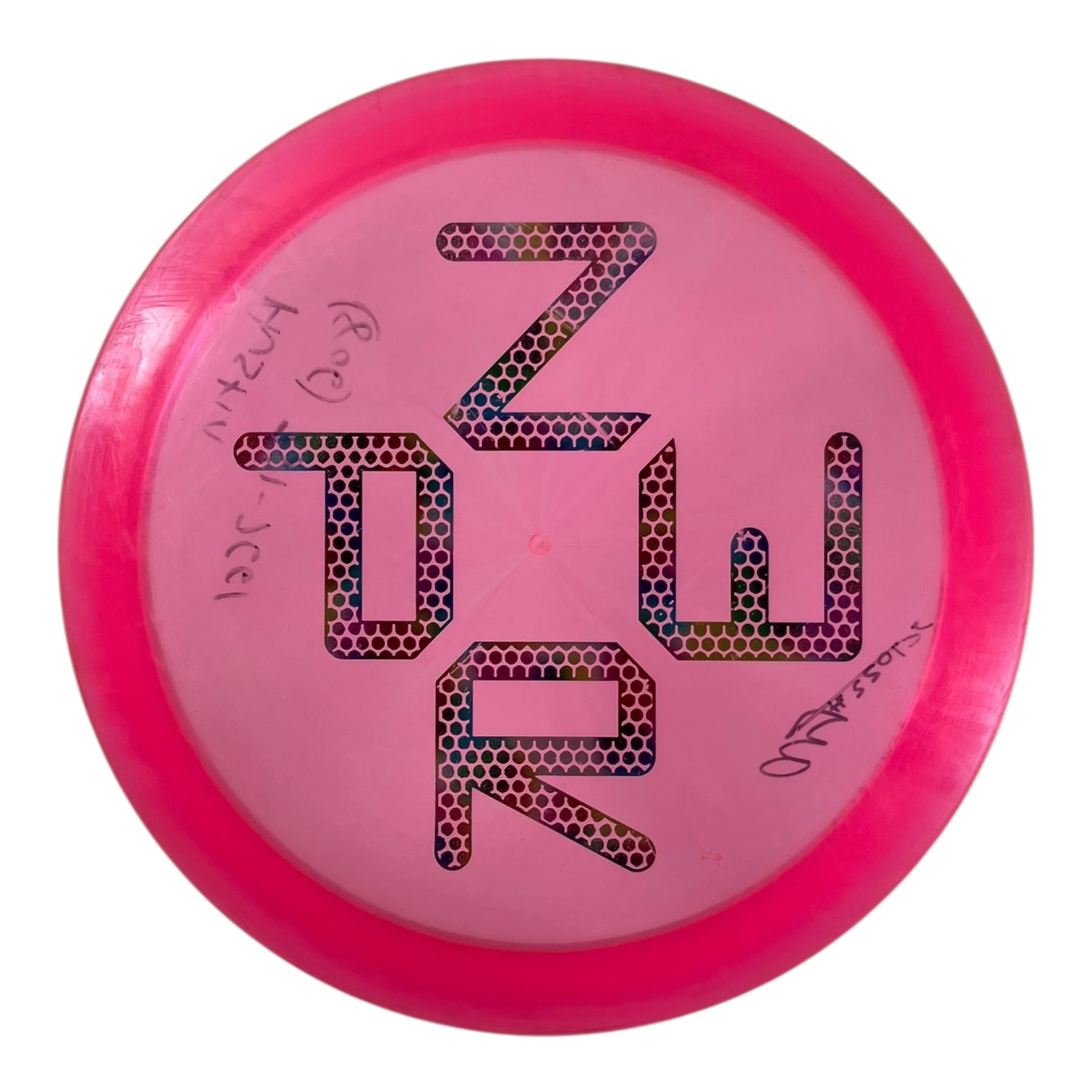 Discraft Raptor - Used Fair | Z Line | Pink/Multi 172g (Andrew Presnell) Disc Golf