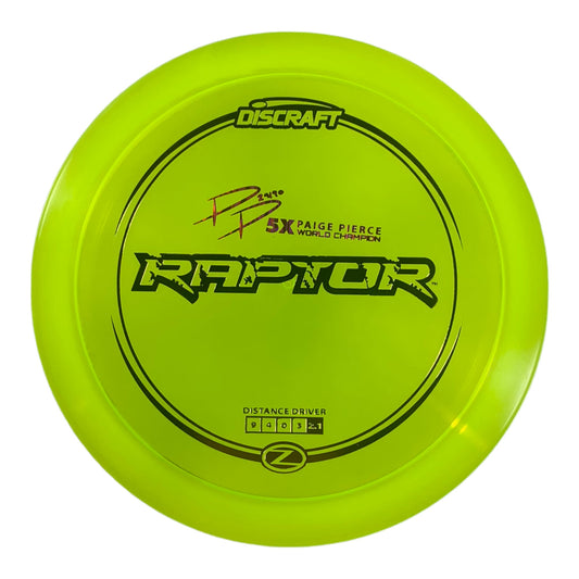 Discraft Raptor | Z Line | Green/Gold 173g (Paige Pierce) Disc Golf