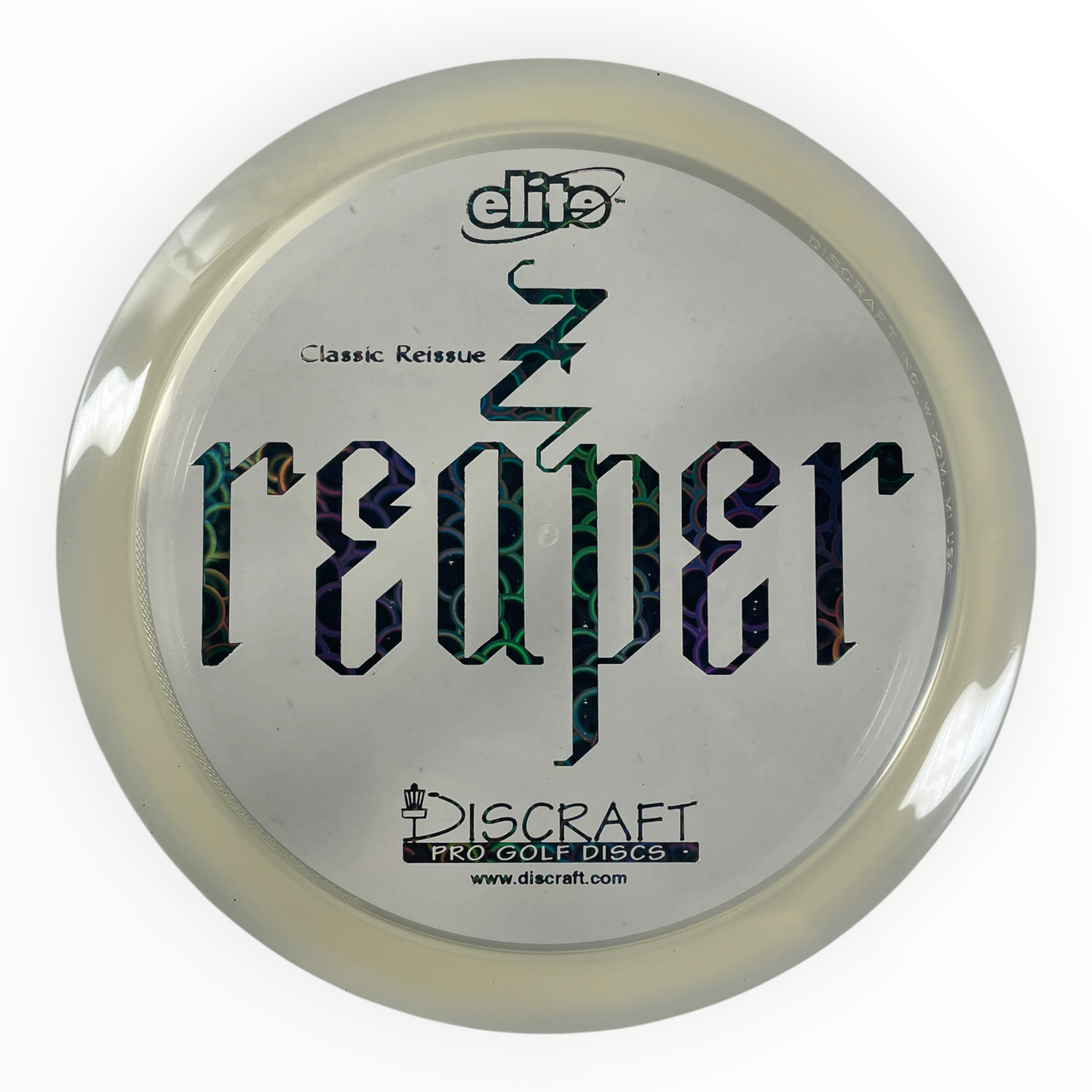 Discraft Reaper | Z Line | Clear/Black Holo 173g (Classic Reissue) Disc Golf