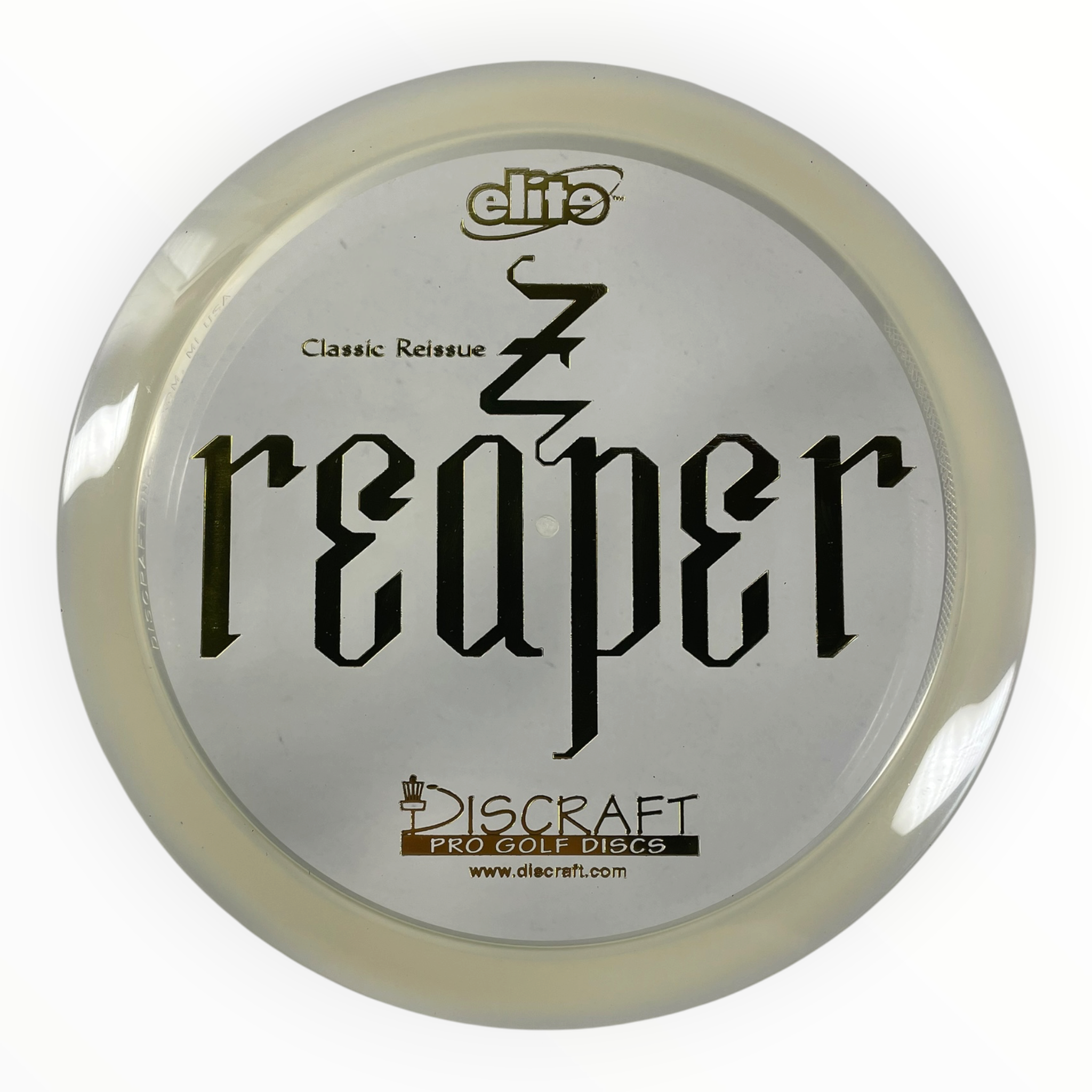 Discraft Reaper | Z Line | Clear/Gold 176g (Classic Reissue) Disc Golf