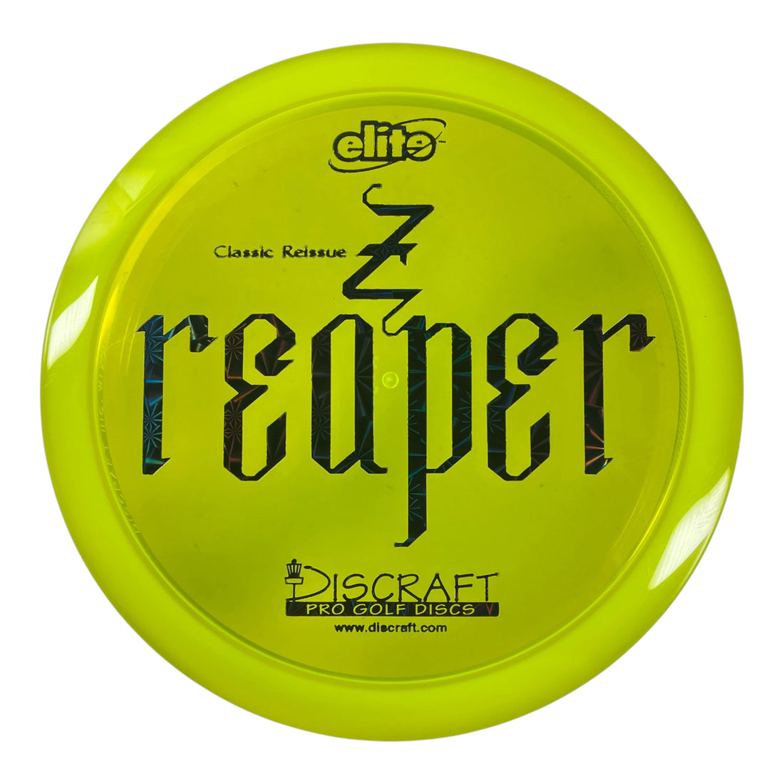 Discraft Reaper | Z Line | Yellow/Black Holo 173g (Classic Reissue) Disc Golf