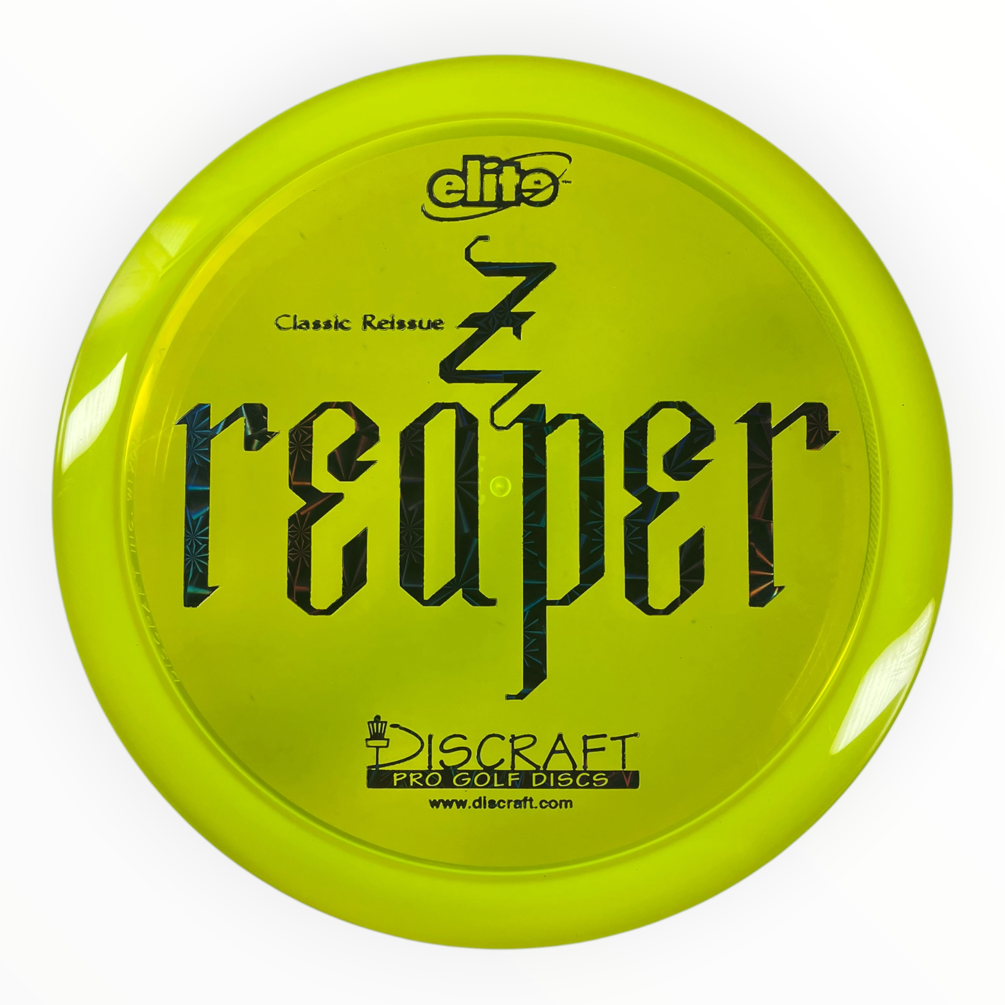 Discraft Reaper | Z Line | Yellow/Black Holo 173g (Classic Reissue) Disc Golf
