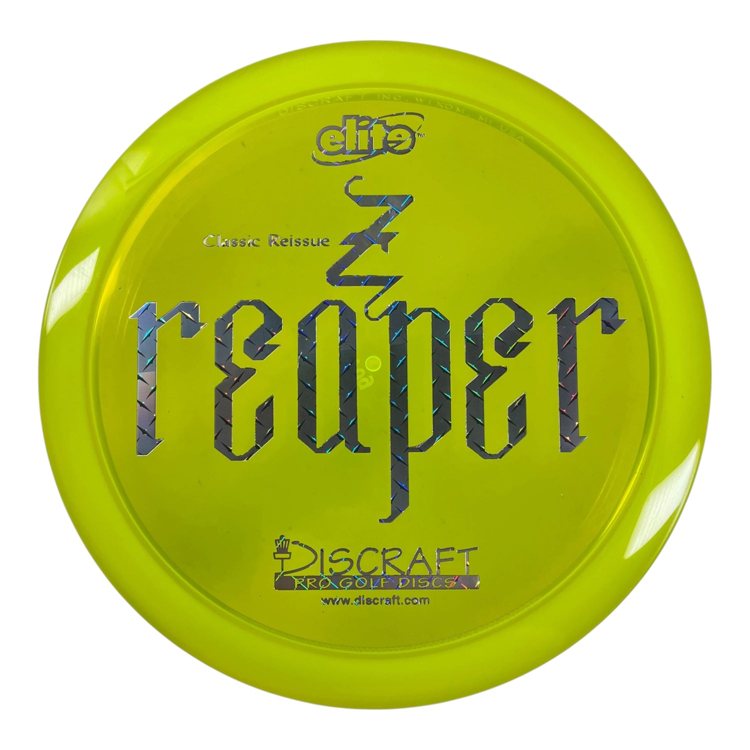 Discraft Reaper | Z Line | Yellow/Metal 174g (Classic Reissue) Disc Golf