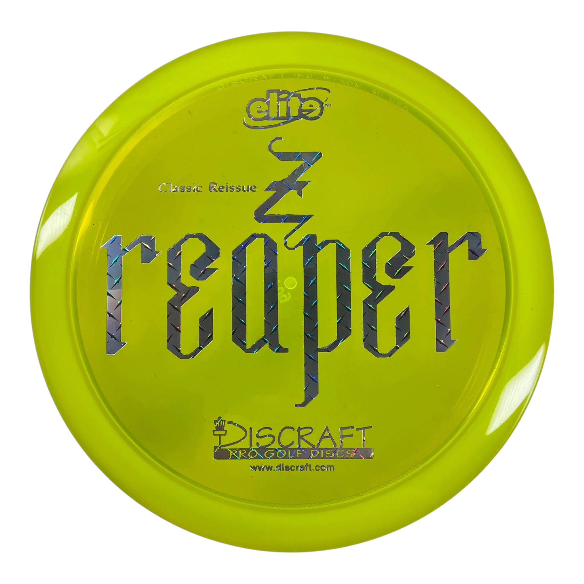 Discraft Reaper | Z Line | Yellow/Metal 174g (Classic Reissue) Disc Golf