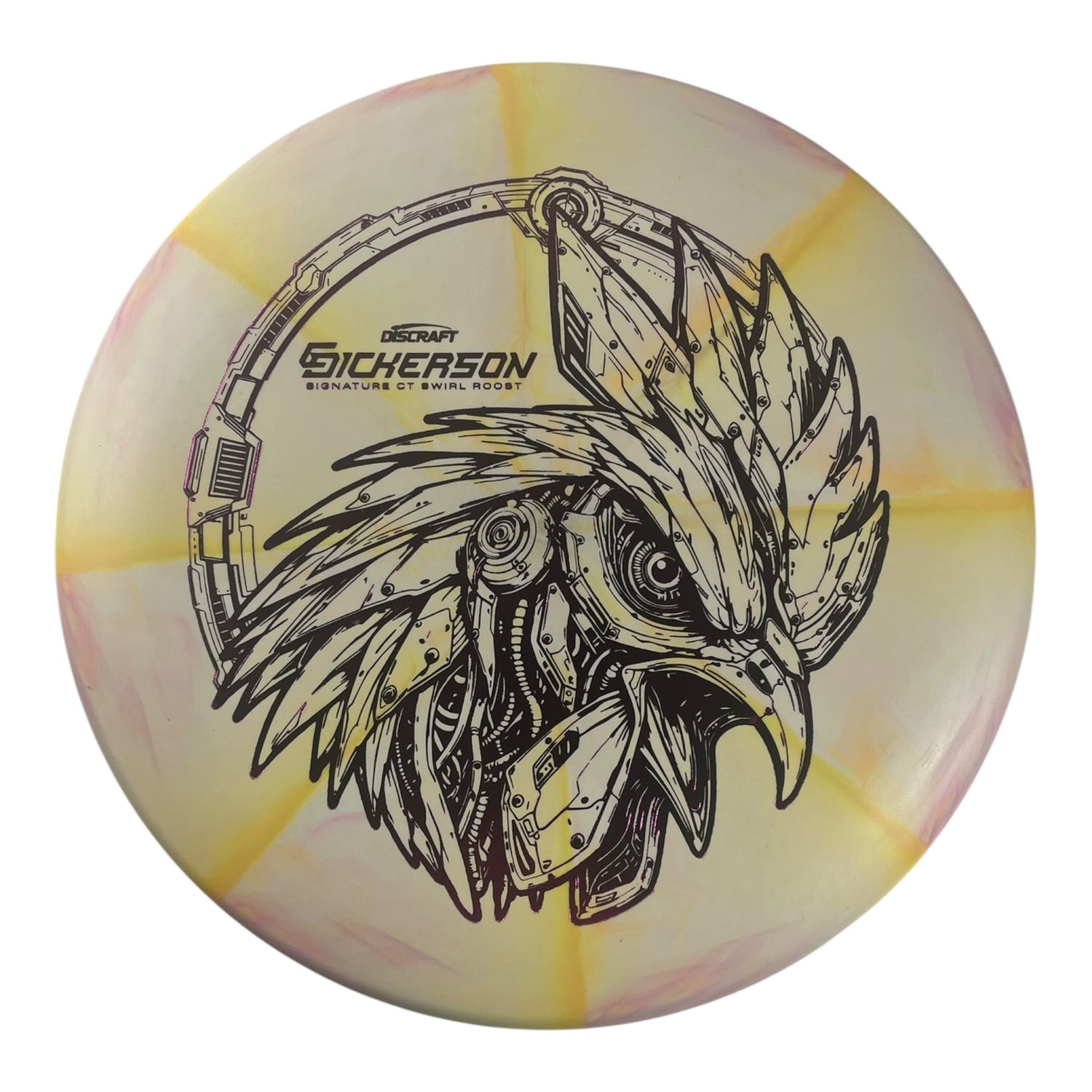 Discraft Roost | CT Swirl | Yellow/Pink 170g (Chris Dickerson) Disc Golf