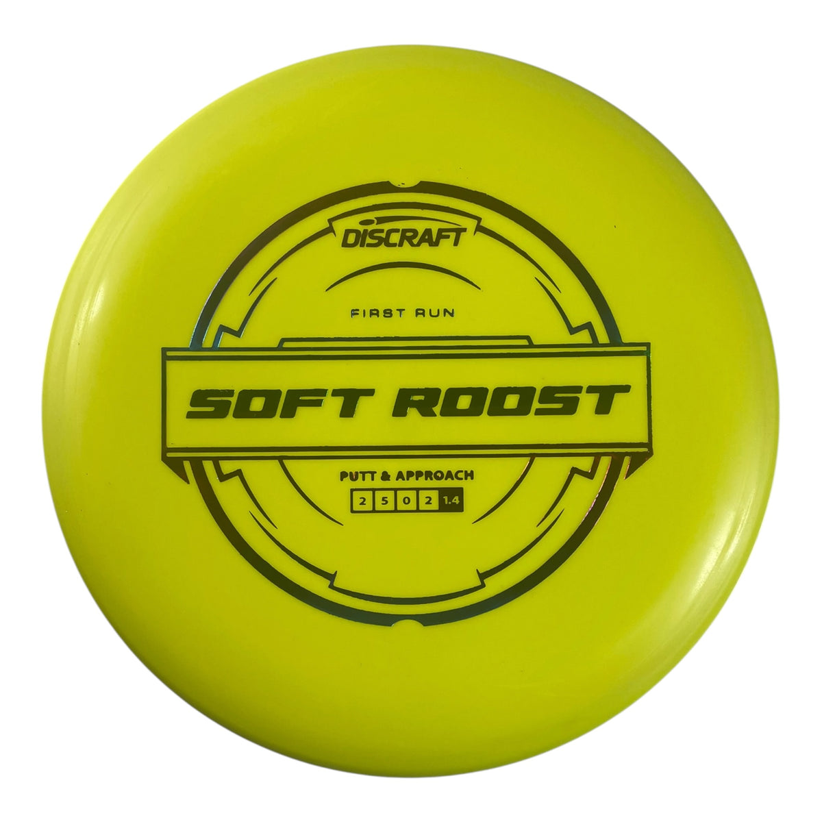 Discraft Roost | Putter Line Soft | Yellow/Rainbow 172g (First Run) Disc Golf