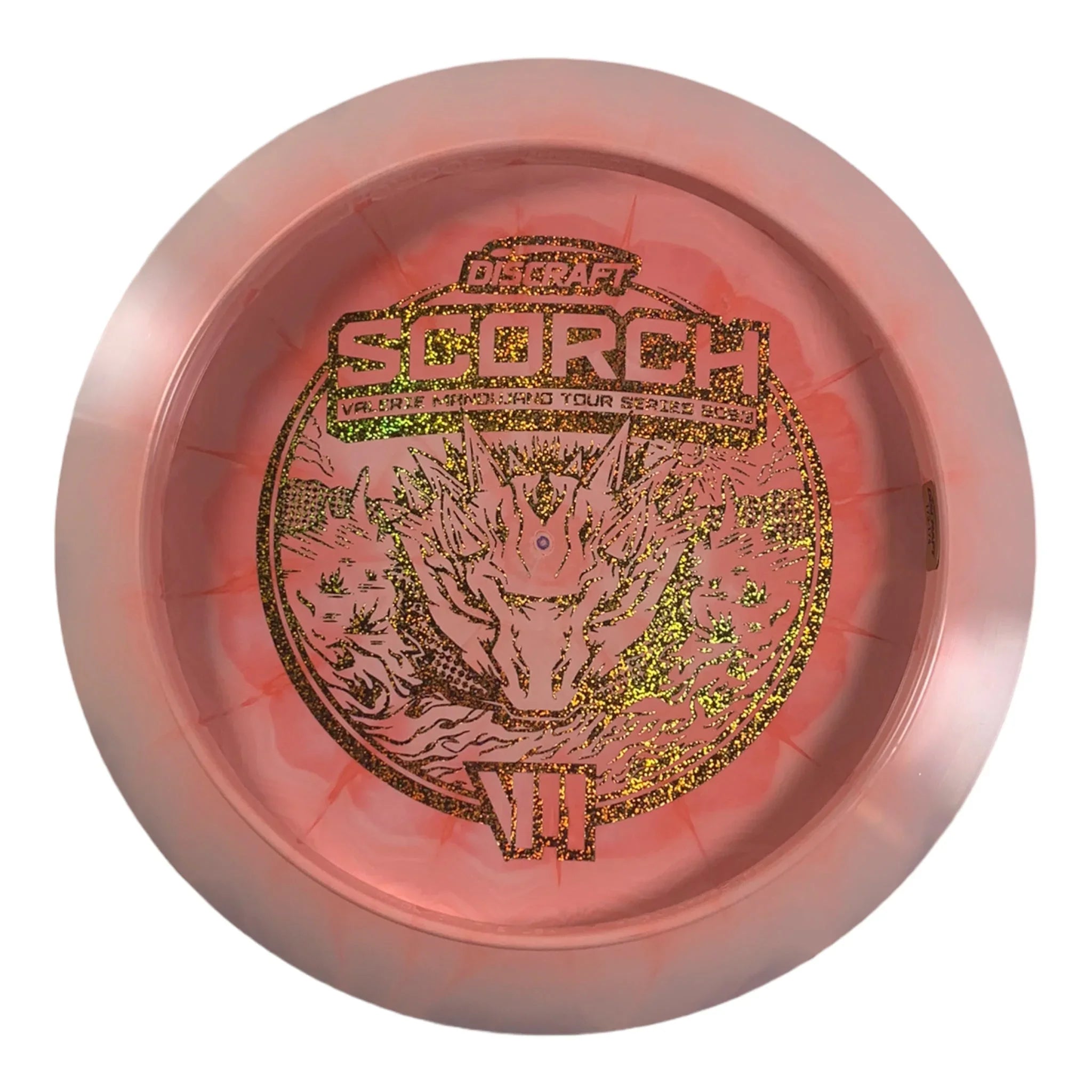 Discraft Scorch | ESP | Pink/Gold Holo 174g (Valerie Mandujano) Disc Golf